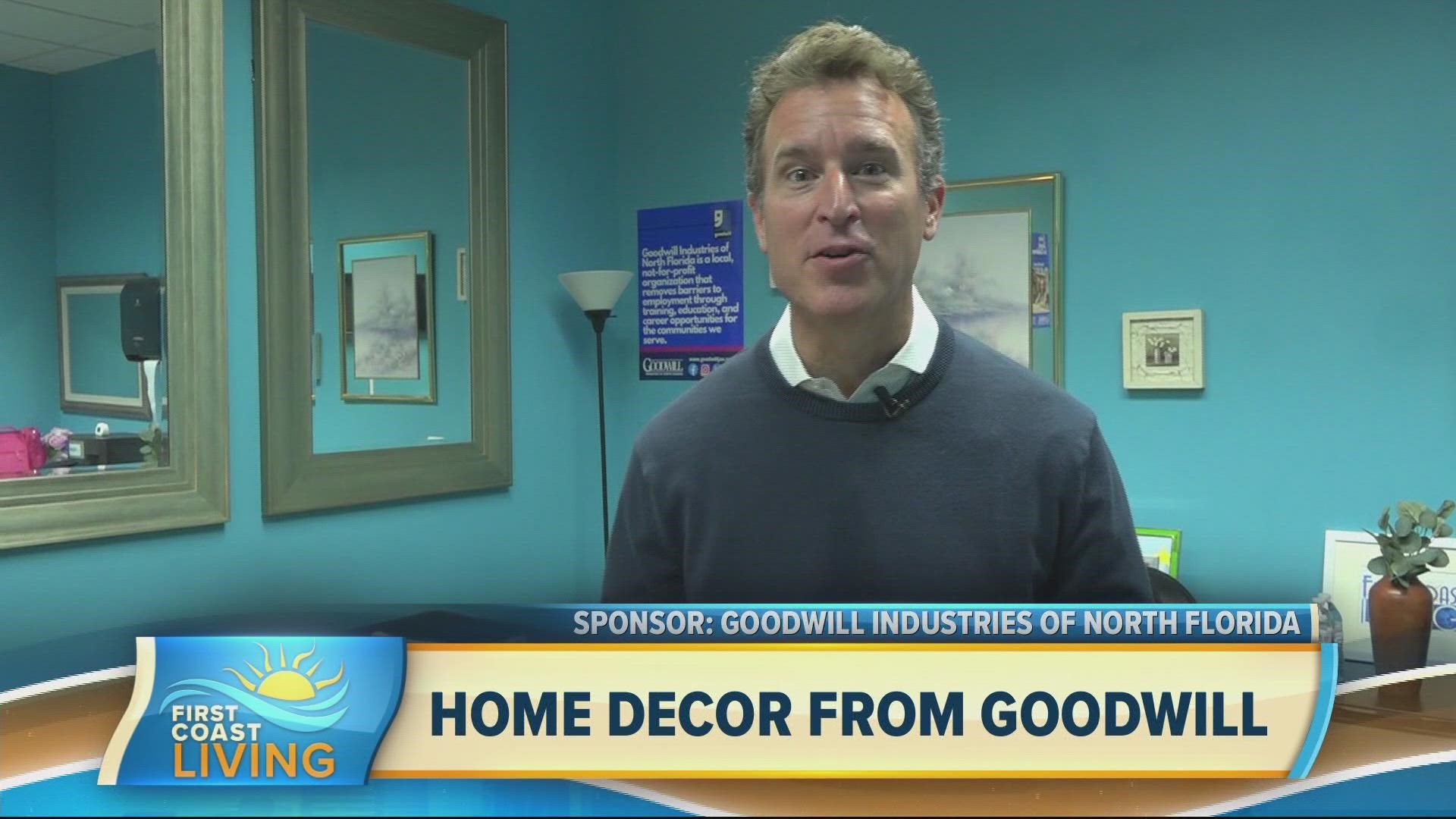 The First Coast Living greenroom is now sponsored by Goodwill! See how they decorated the space.