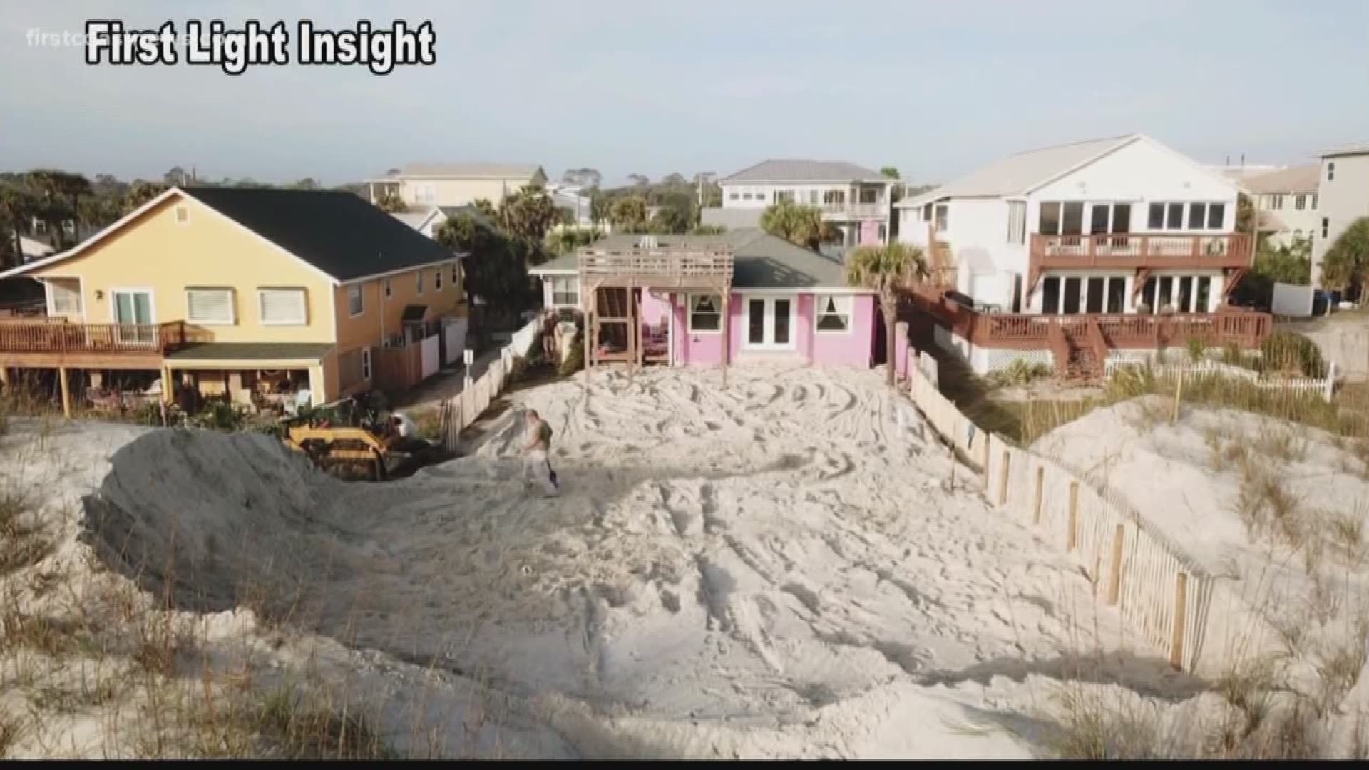 This is not the first time the homeowners bulldozed part of the dune, but it is the first time they have permission from the Department of Environmental Protection.