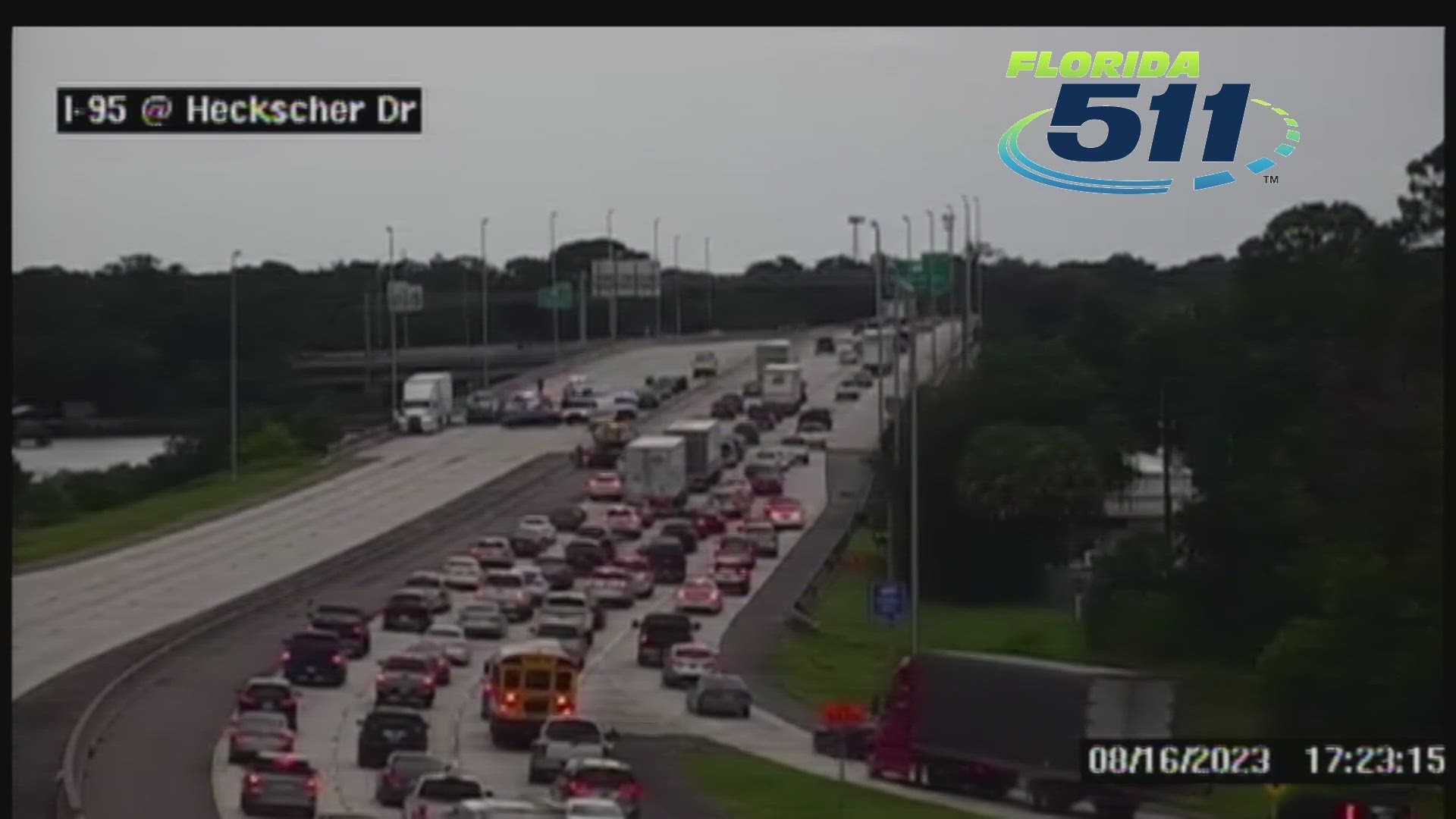 The police presence on I-95 Northbound at the Zoo Parkway exit shut all four lanes down for several hours Wednesday afternoon.