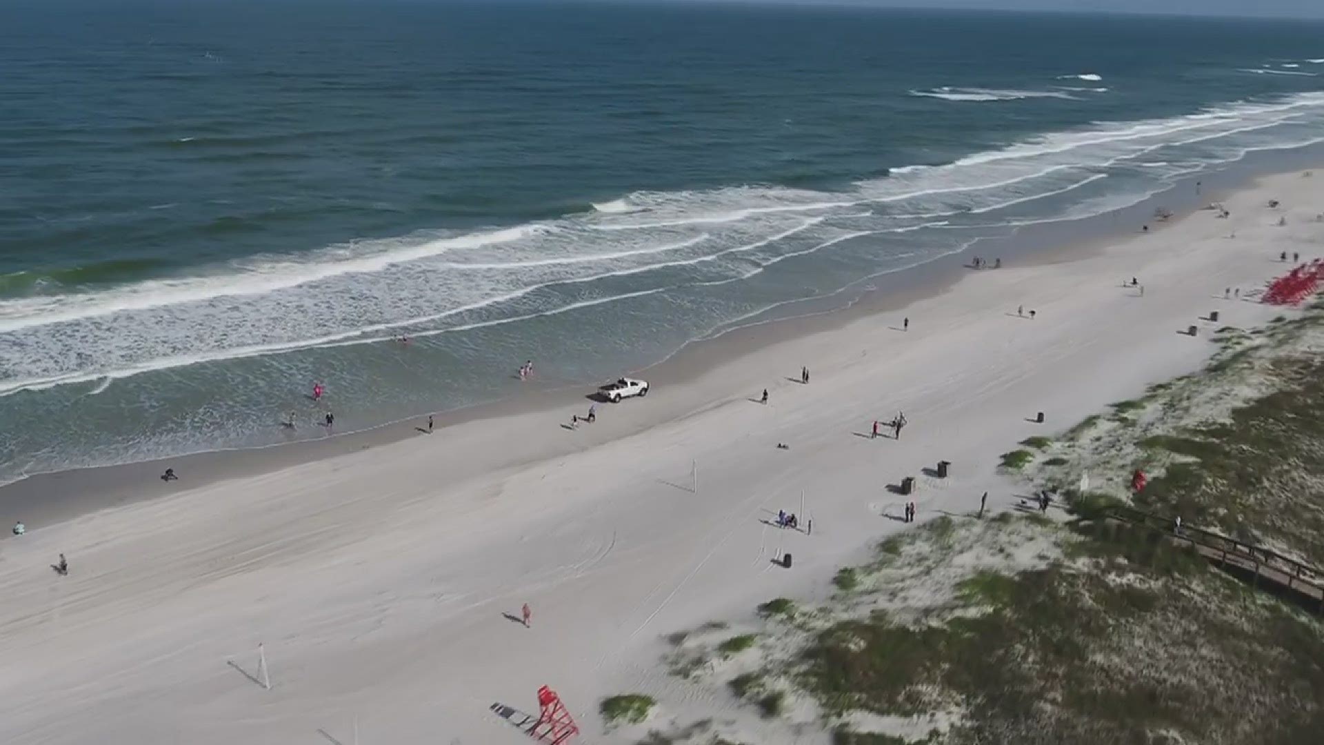 Jacksonville made national headlines Friday for partially reopening beaches. Unfortunately, many of those reports carried old videos of crowds. It looked like this.