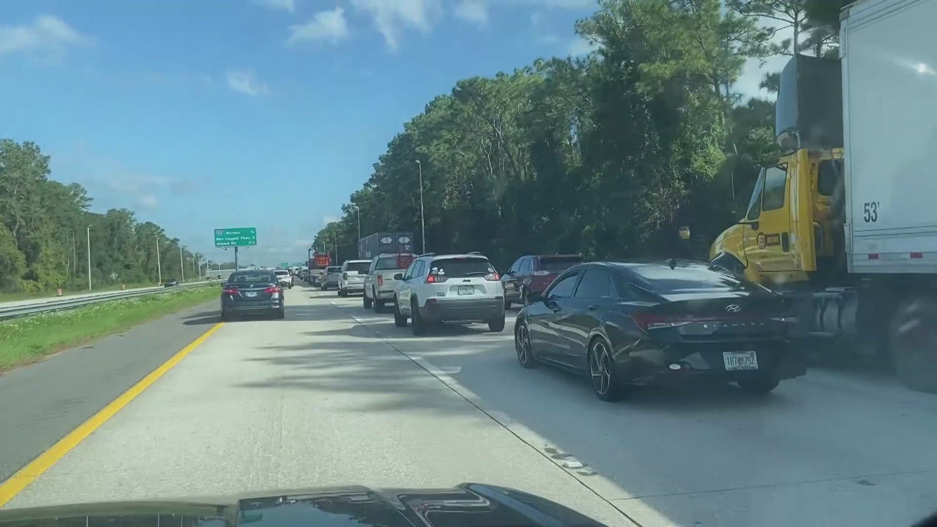 Drivers shared stories about where they were coming from and heading to while stopped at the Florida-Georgia border.