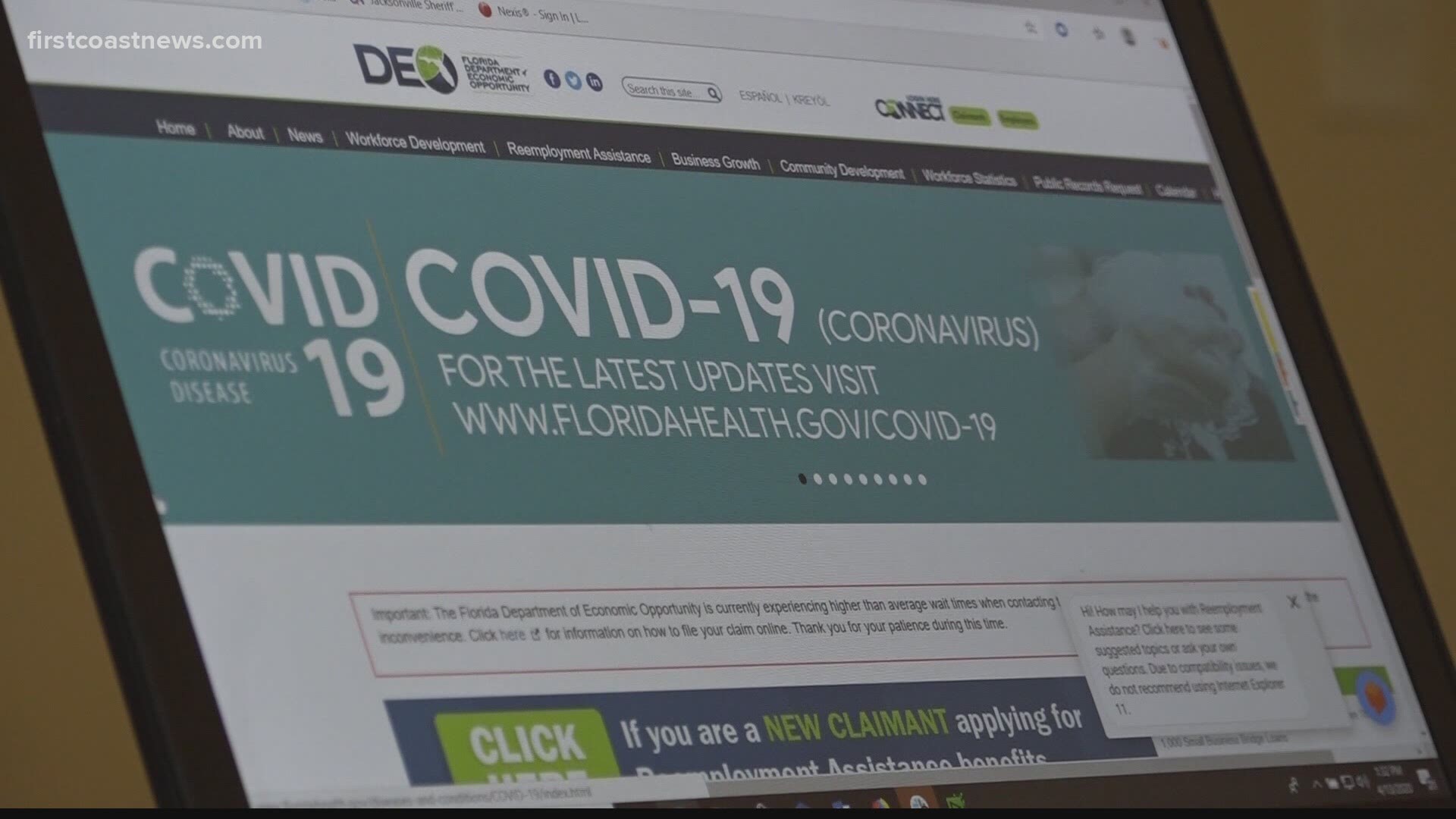 Many Floridians couldn’t submit their unemployment applications until mid-April, and people are struggling for their claims to reflect when they lost their jobs.