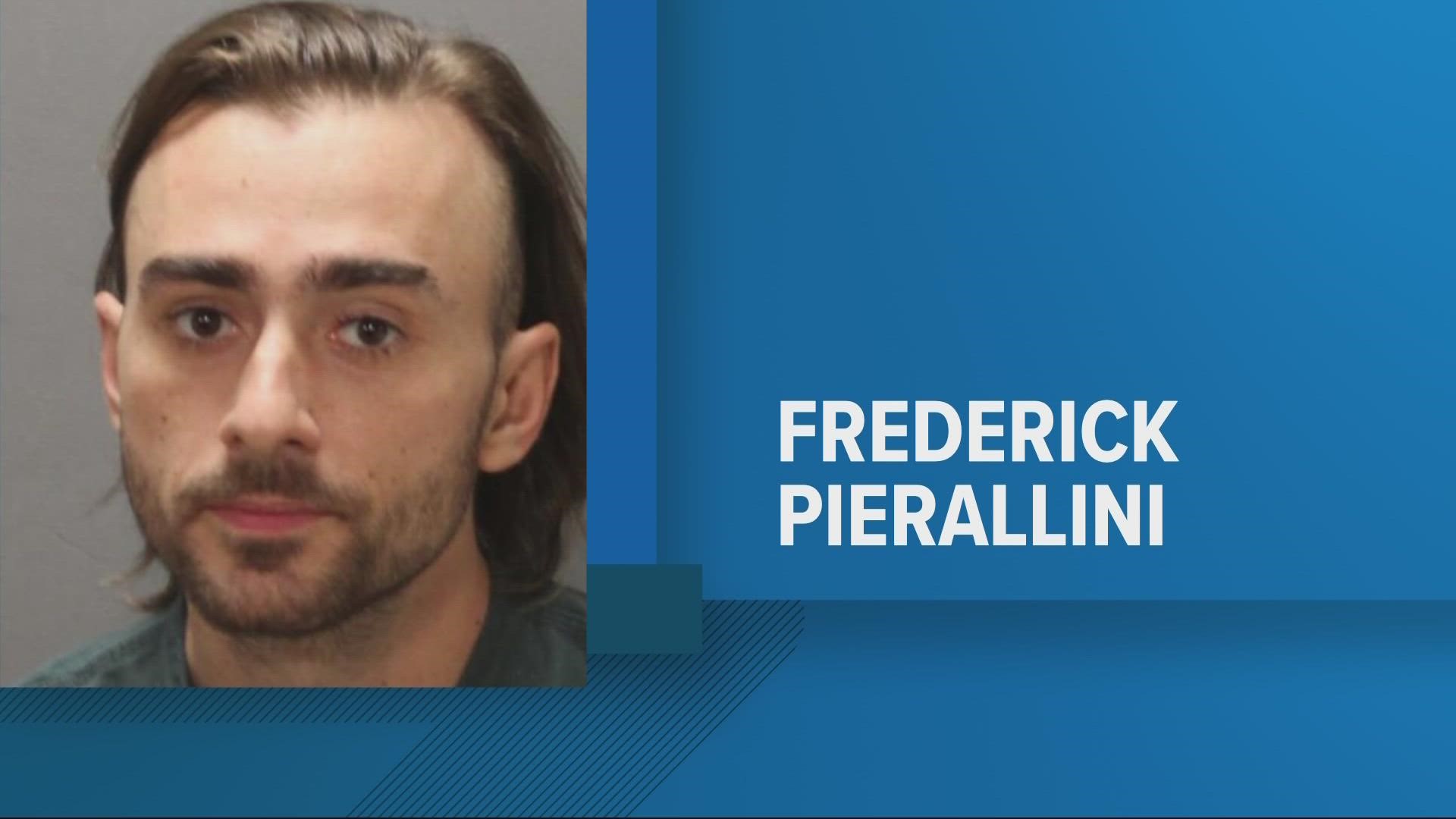 Frederick Pierallini now being held in jail on more than $150,000 bond.