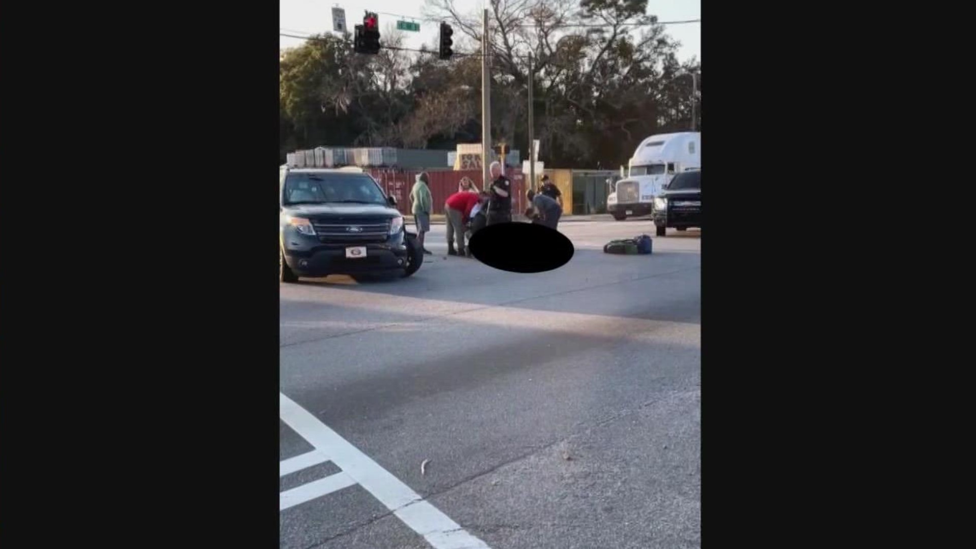 Police said the chase originated in Camden County and ended in Glynn County. Officers placed the rider in handcuffs and attempted to render aid, police said.