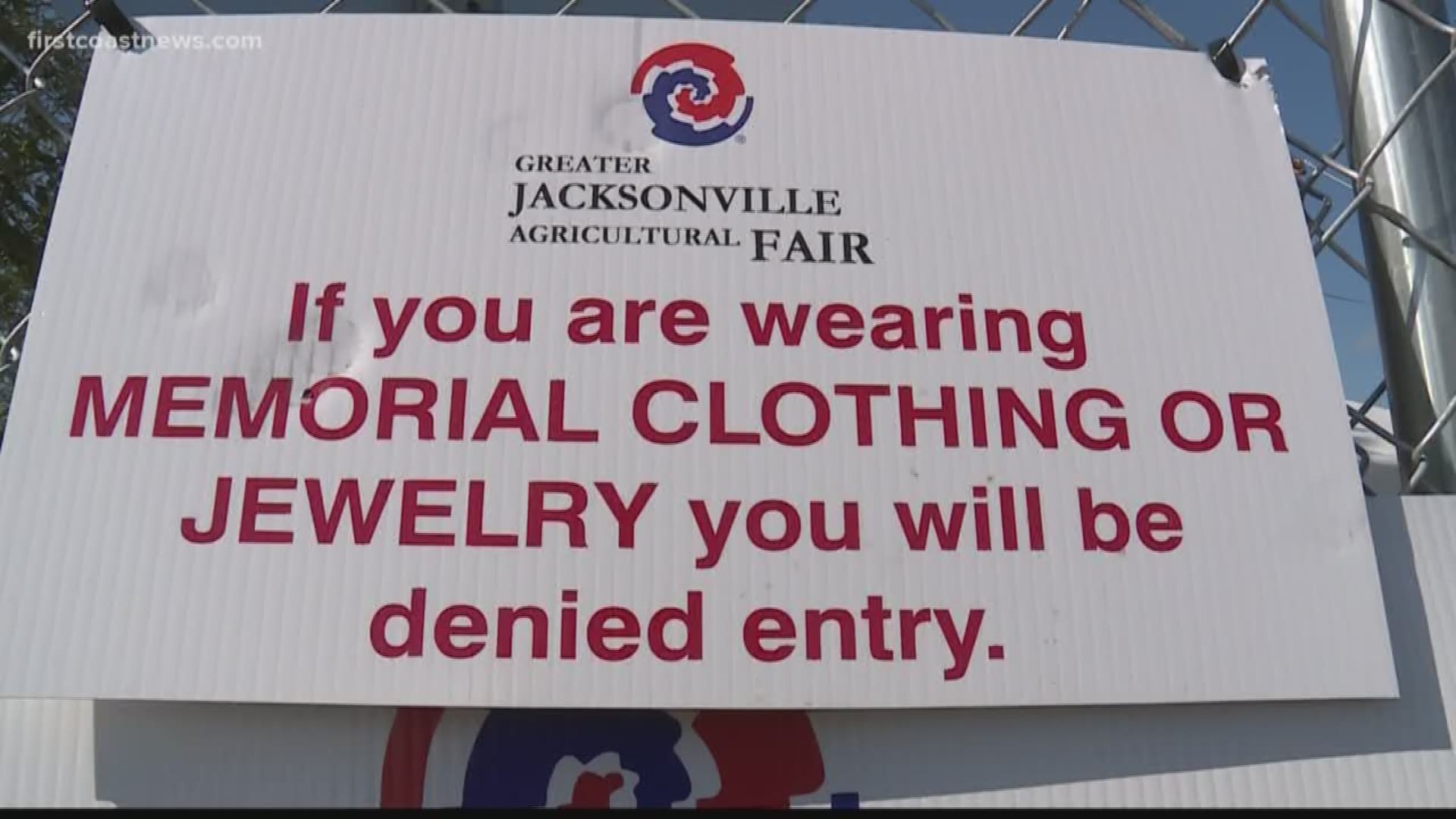 Two teens say they were at the Jacksonville Fair Saturday when approached by a police officer who told one of them to tuck in his necklace or leave. He did not get a refund.