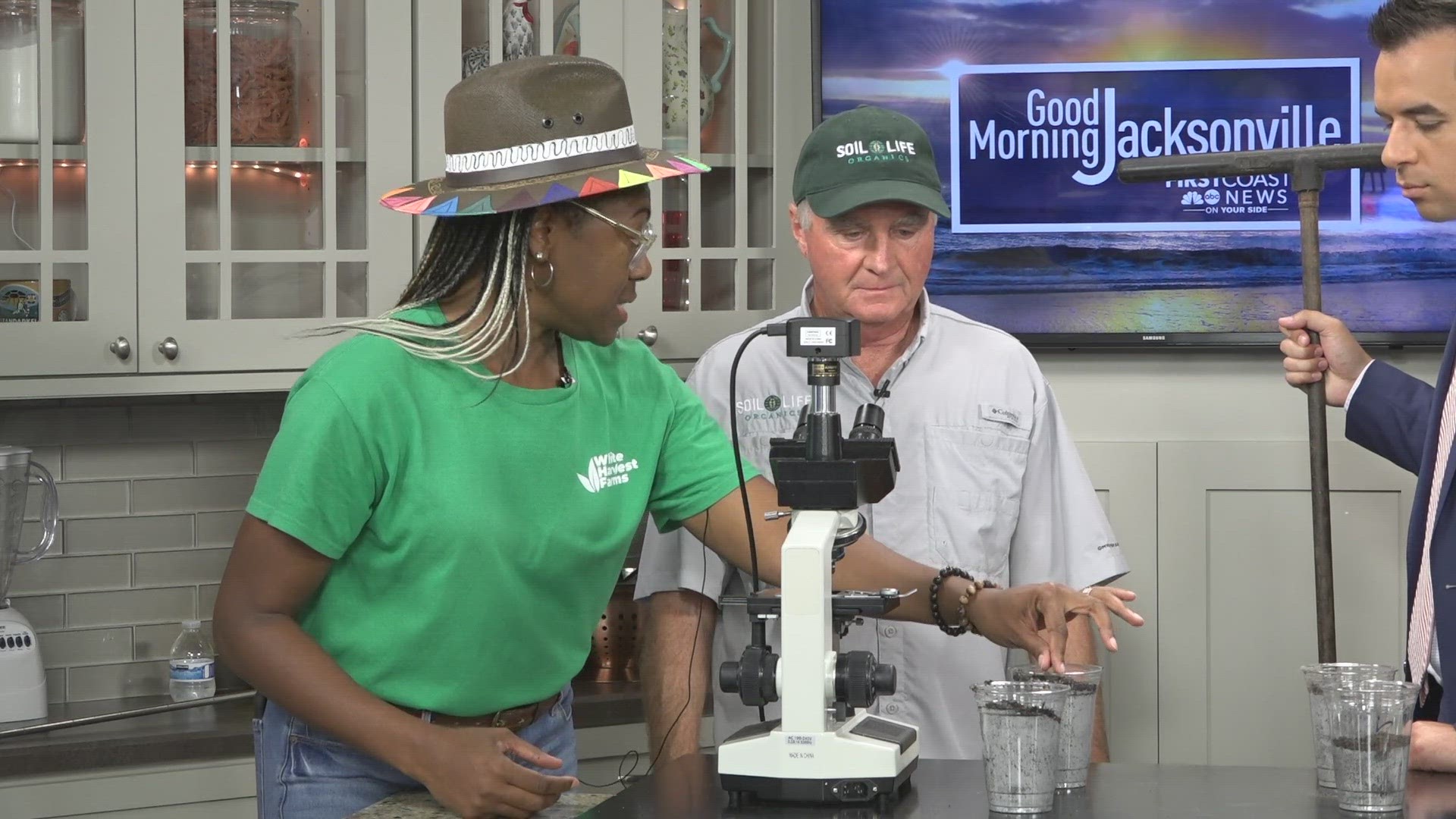 Allen Skinner of Soil Life Organics and Michelle Maule of White Harvest Farms joined GMJ Saturday to discuss the event and lead a demonstration on soil quality.
