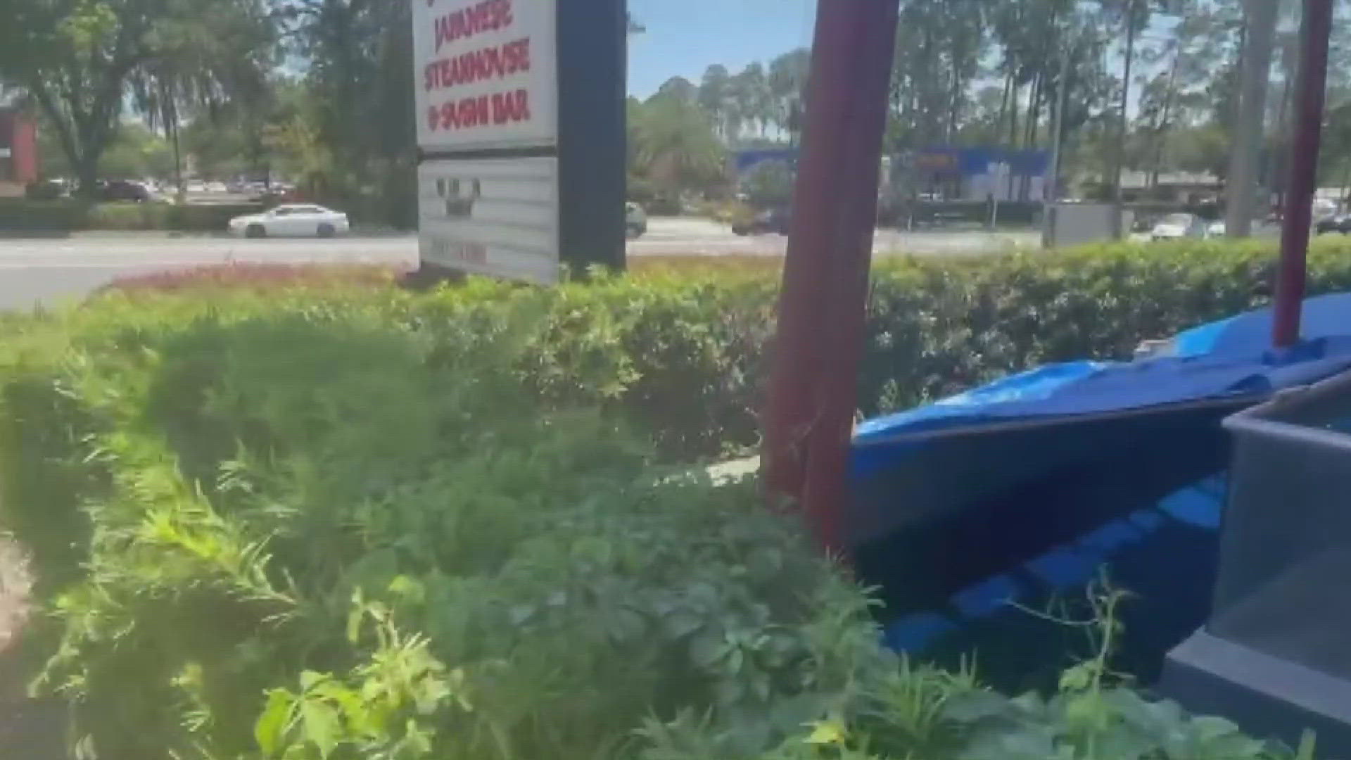 A Japanese restaurant on San Jose Boulevard closed last year leaving behind a tank full of Koi fish. "The fish are in hot, filthy, unfiltered water with no food."