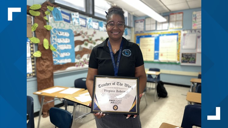 Teacher of the Week, Ms. Virginia Anderson, is teaching more than Math lessons
