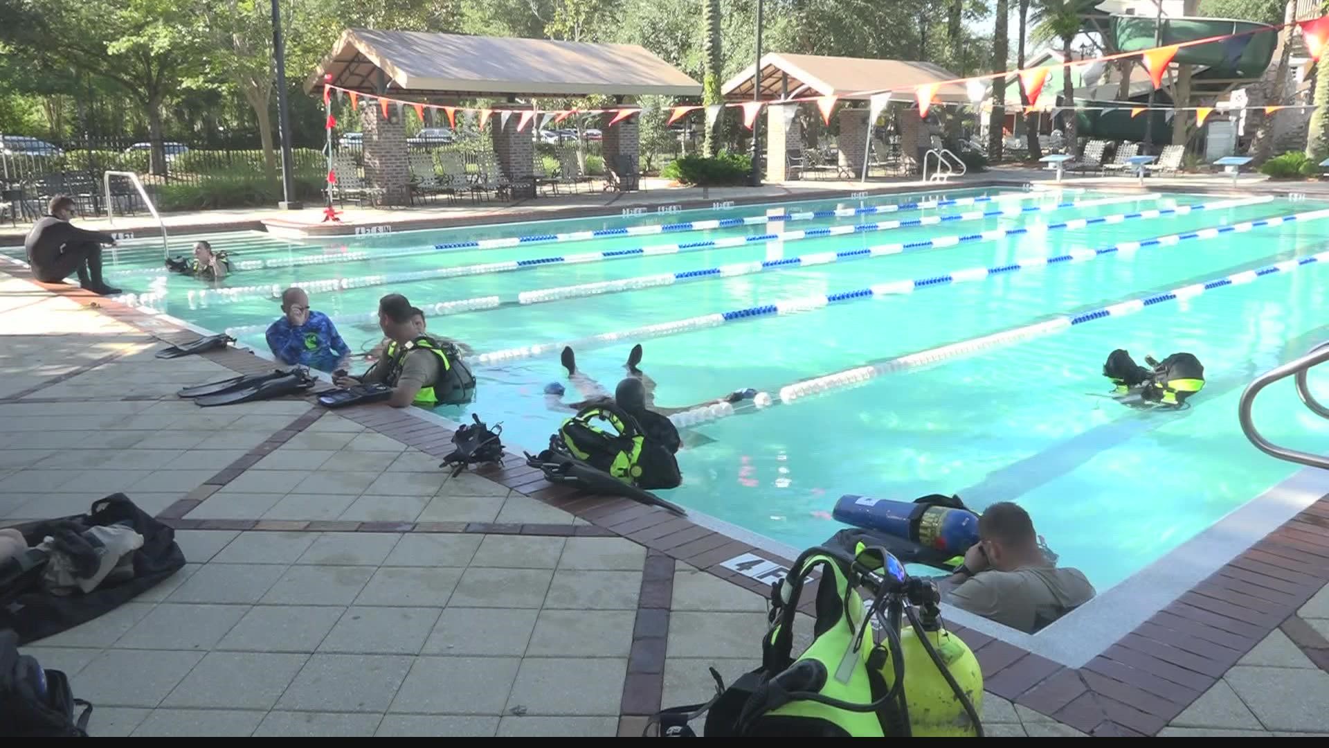 The dive team regularly trains to make sure their skills stay sharp.