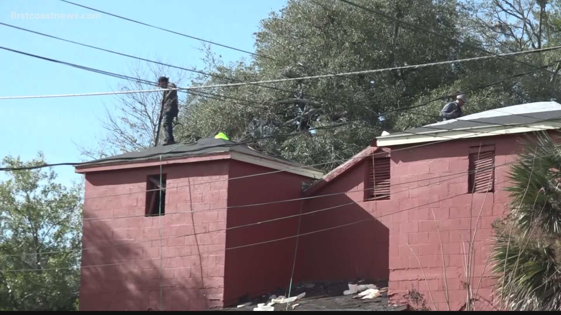 The owner of Premiere Roofing of Jacksonville said he chose to replace the 90-year-old church's roof because of everything the church is doing to help the community.