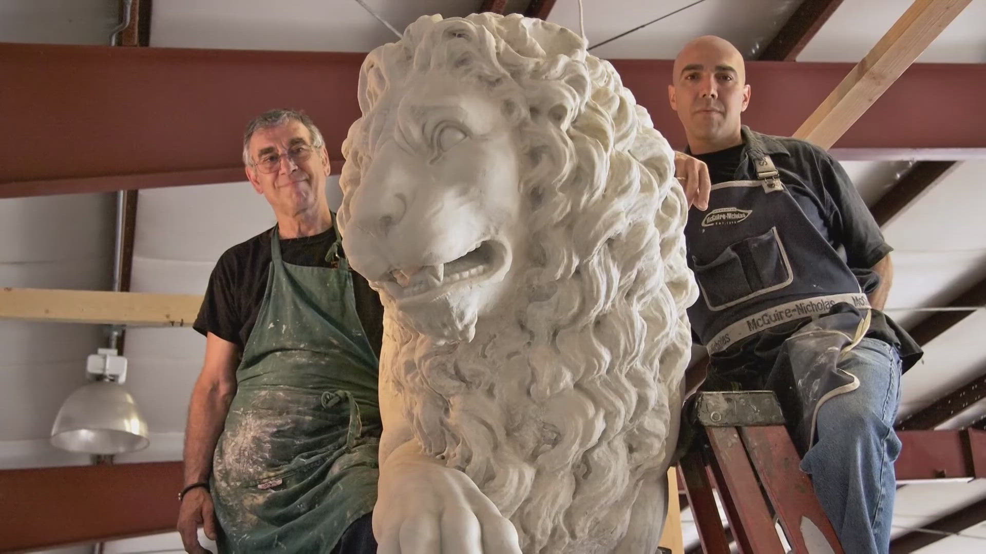 The marble statues would be moved during a seawall construction project starting next year.