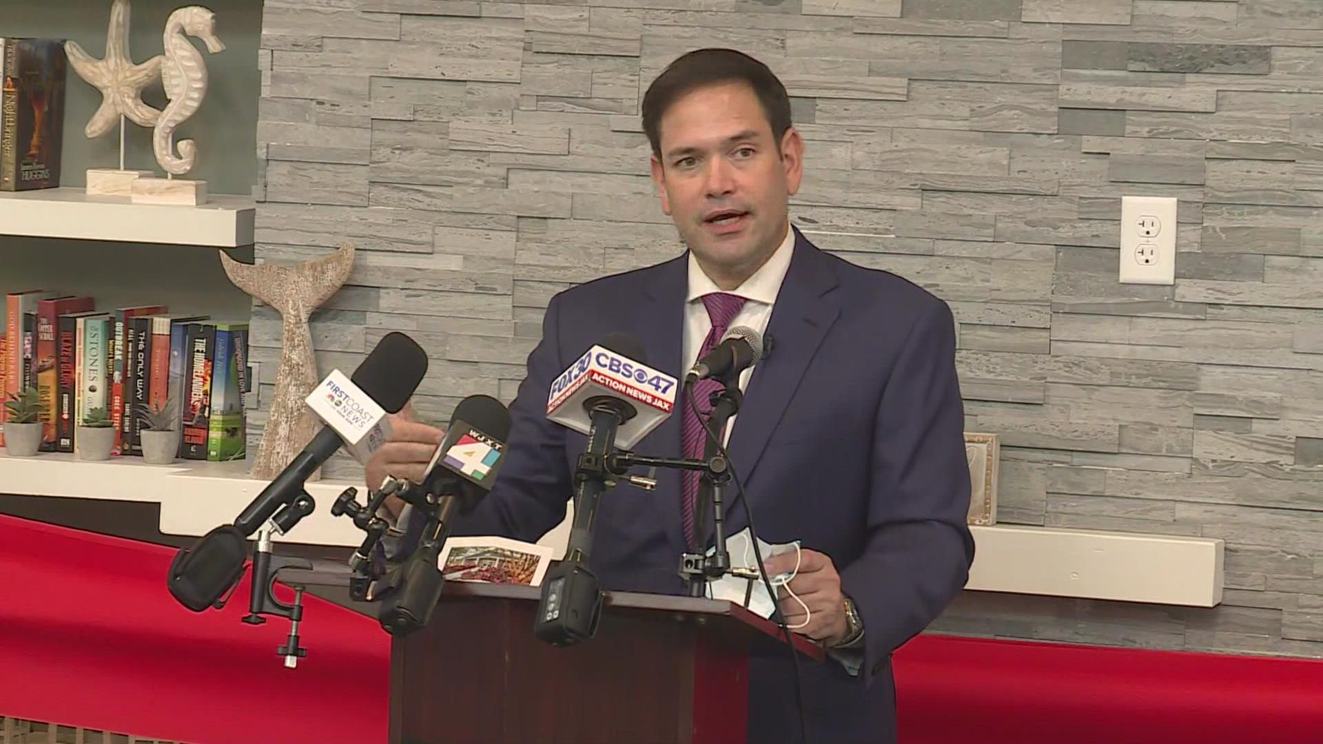 U.S. Senator Marco Rubio was in Jacksonville Tuesday for the grand opening of Valencia Way, formerly known as Eureka Gardens.