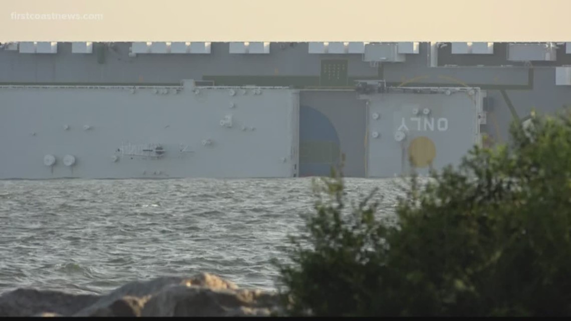 Environmental factors are among the concerns over an overturned cargo ship in the St. Simons Sound leaking fluid.