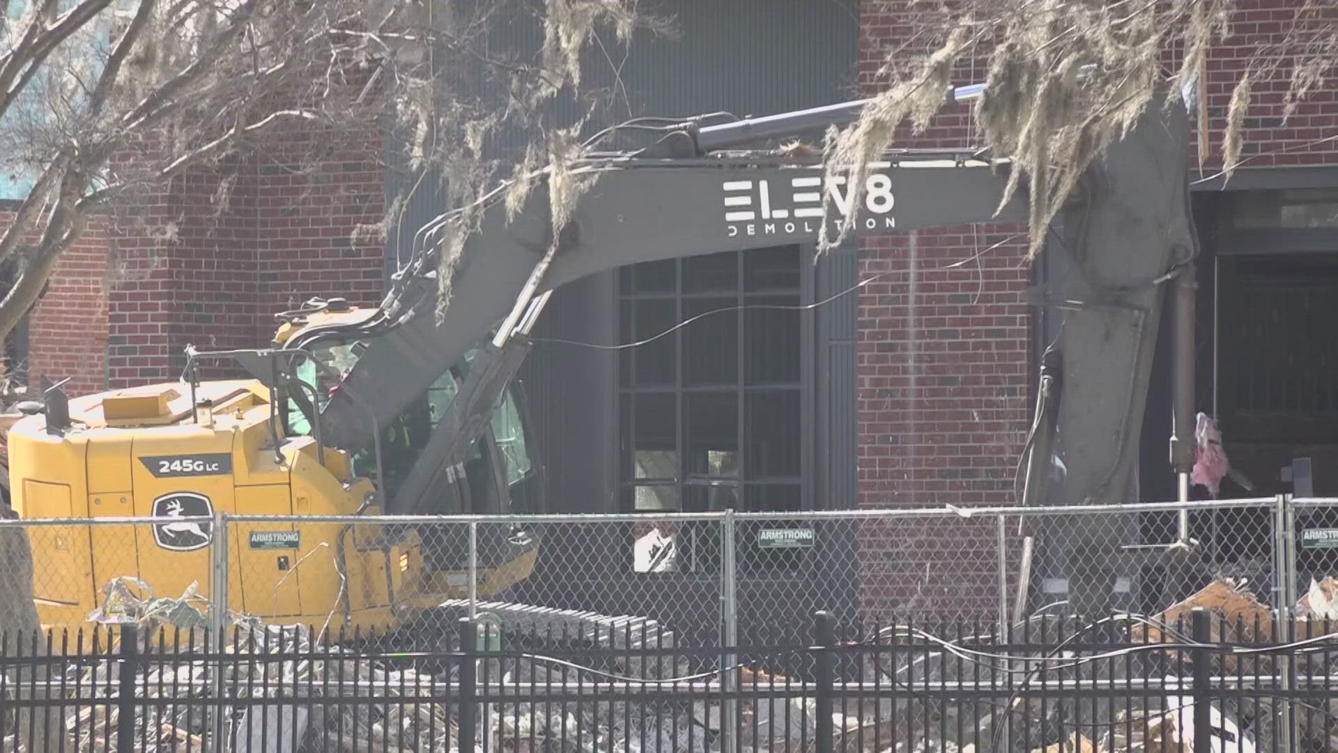 Crews are working a daily 10-hour shift to bring the building down.