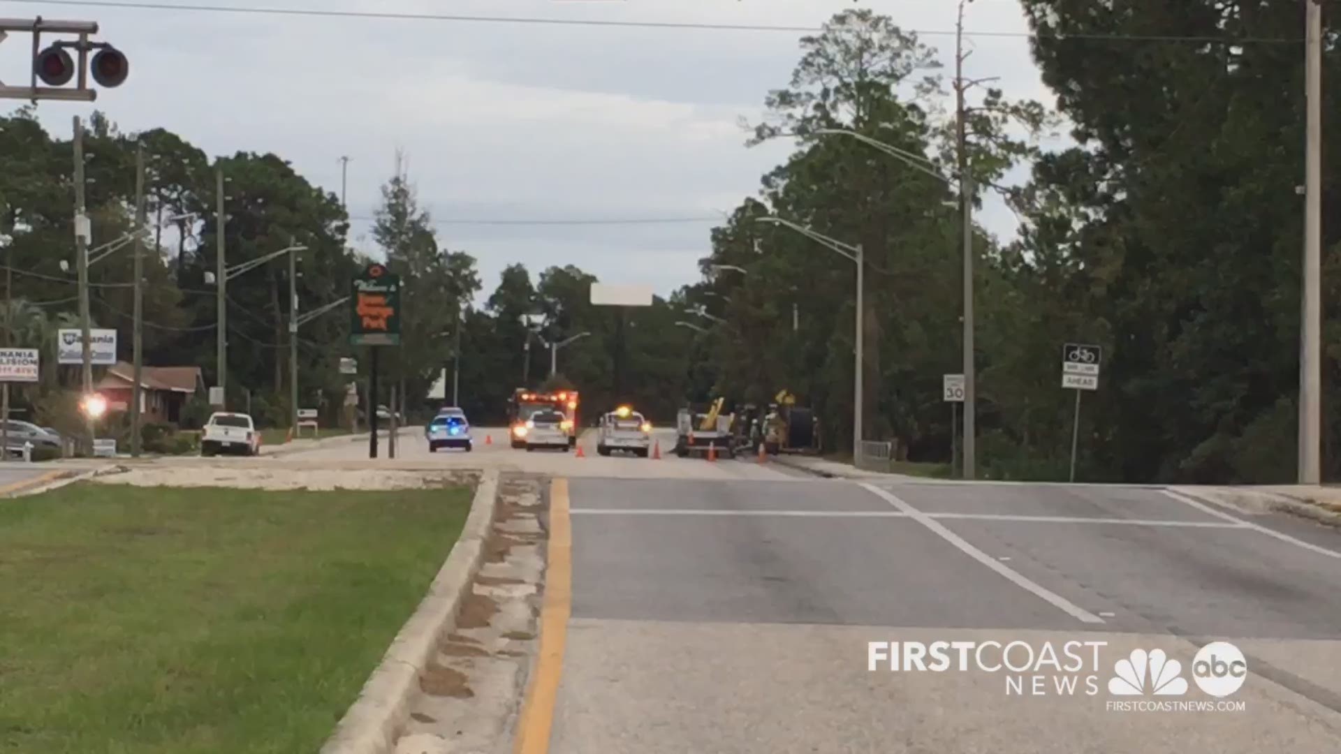 Drivers are urged to seek an alternate route after a gas leak shuts down Wells Road in Orange Park.