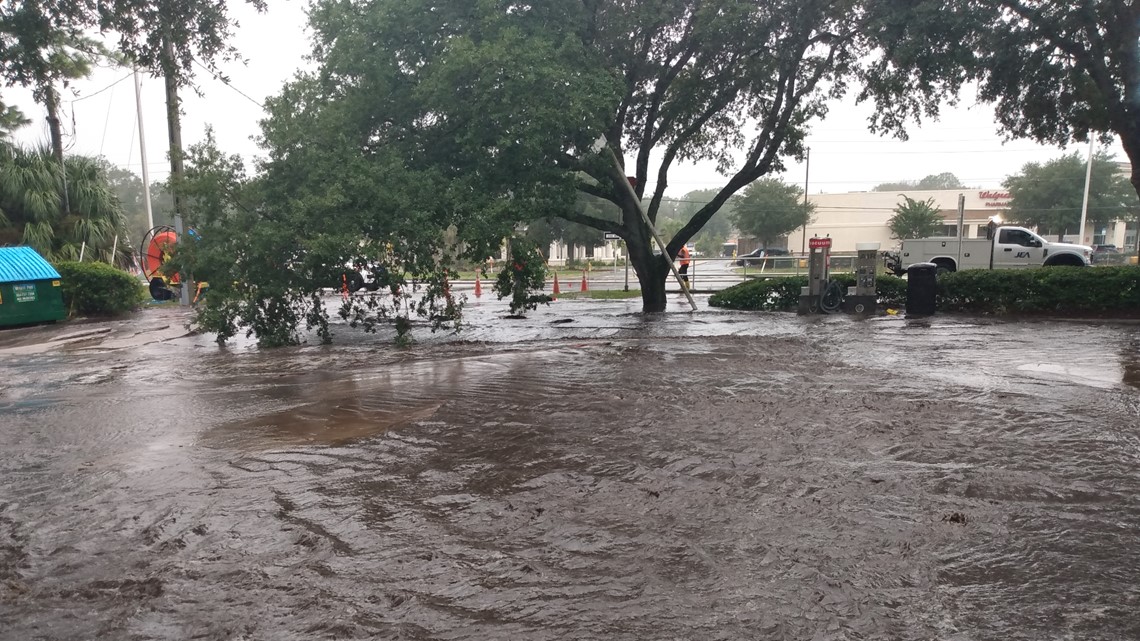 Water main break at Baymeadows Road, Southside Boulevard