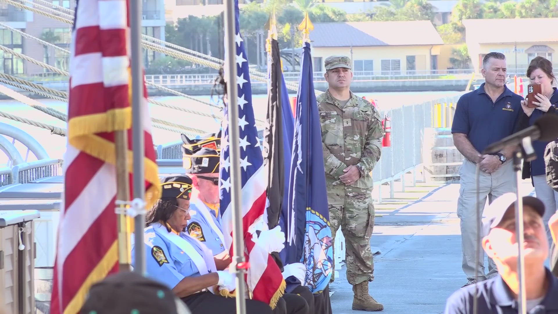 A formal ceremony was held on the USS Orleck to celebrate the US Navy's 250th birthday.