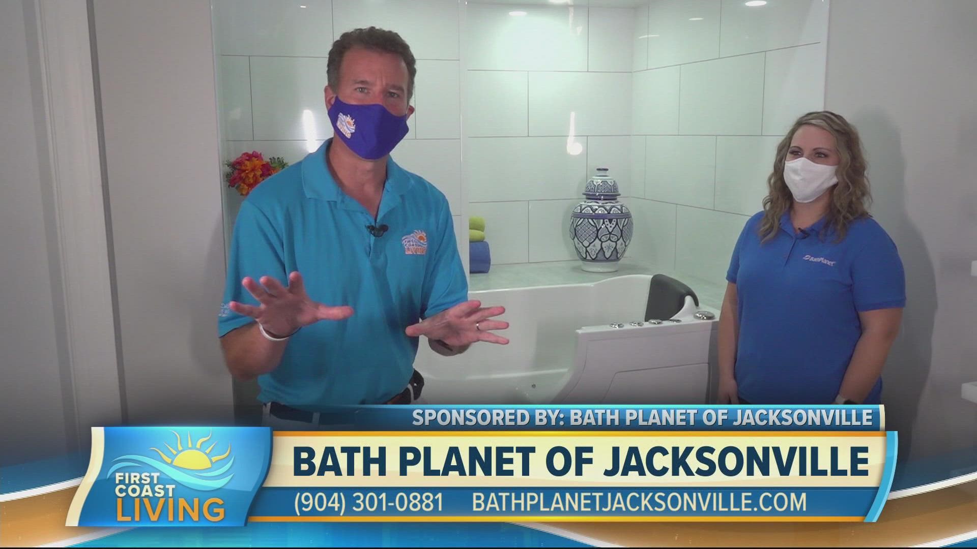 Bath Planet of Jacksonville owner, Shannon Harrington shows us therapeutic, comfortable and safe options for seniors including walk-in tubs.