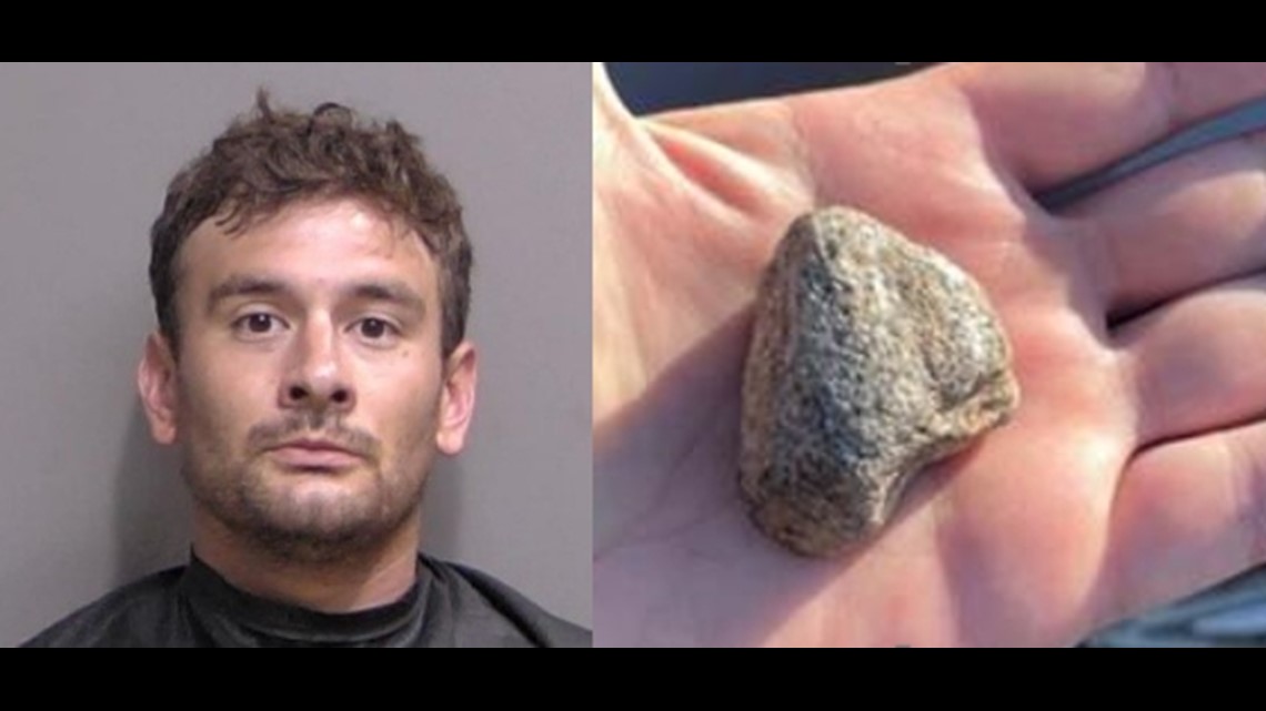 Man accused of throwing rock during road rage incident arrested
