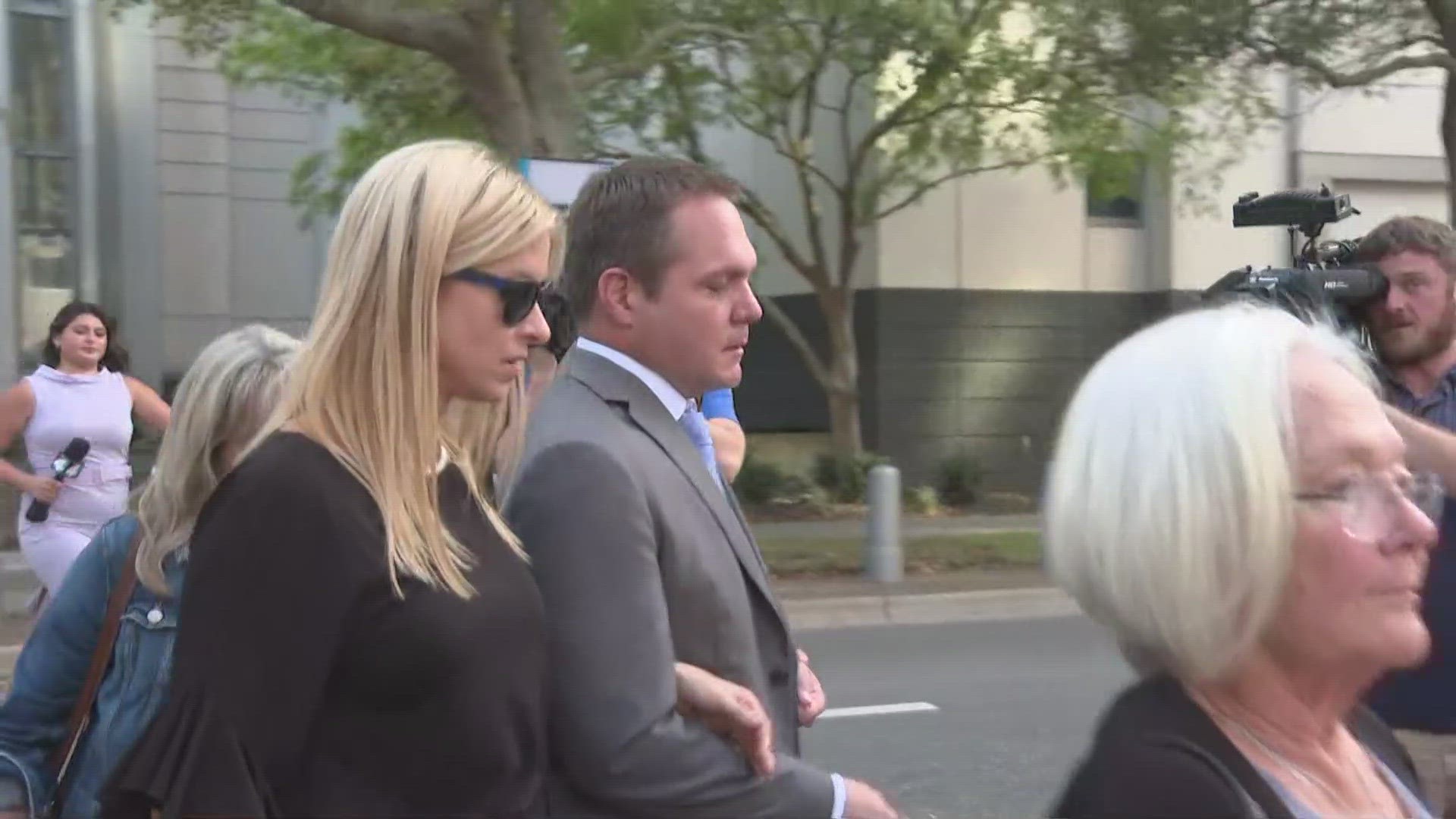 Former JEA CEO Aaron Zahn leaves the federal courthouse in Jacksonville on Friday after being found guilty of conspiracy and fraud.