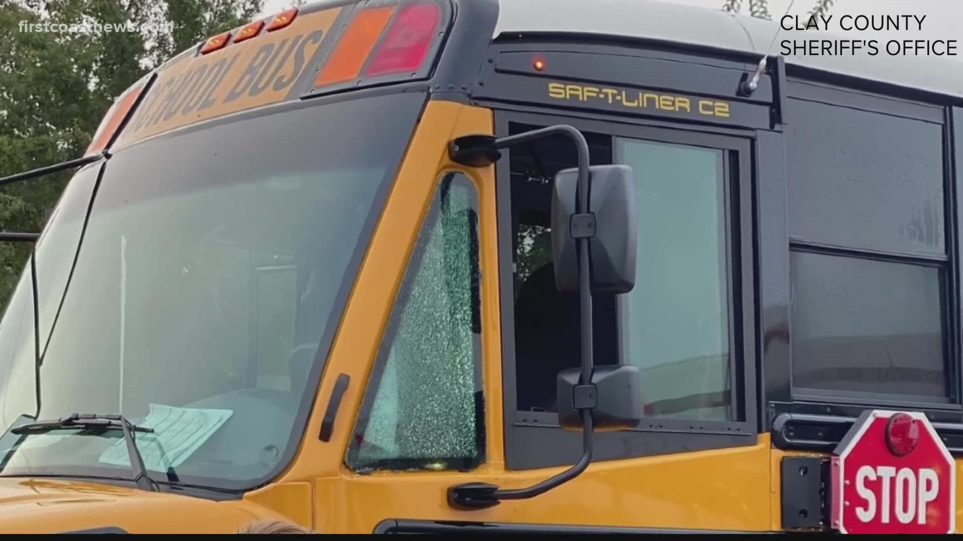 A juvenile has been arrested after deputies say they shot a BB gun at two Clay County school buses earlier this week.