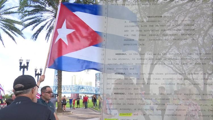 Jacksonville city councilmember files resolution, calls for support of Cuban protestors