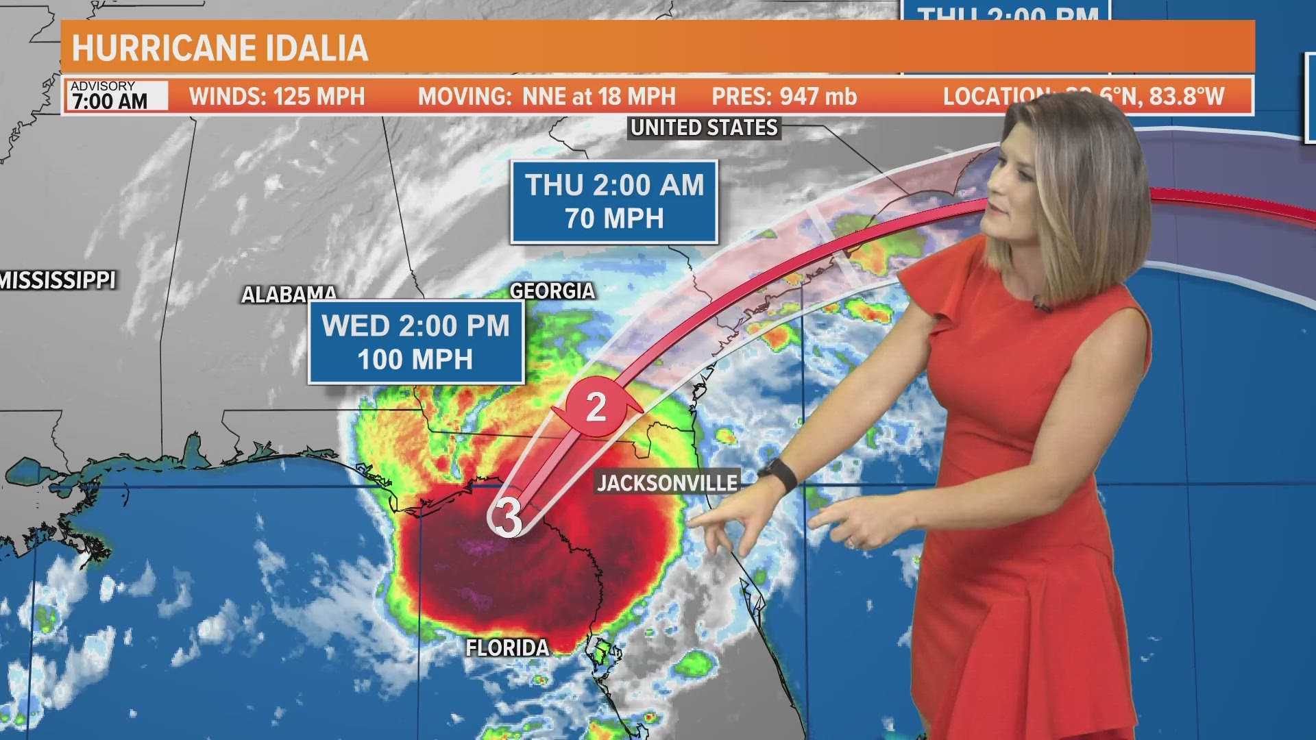 Hurricane Idalia now a category 3 storm, will make landfall in Florida  around 7:30 a.m. Wednesday