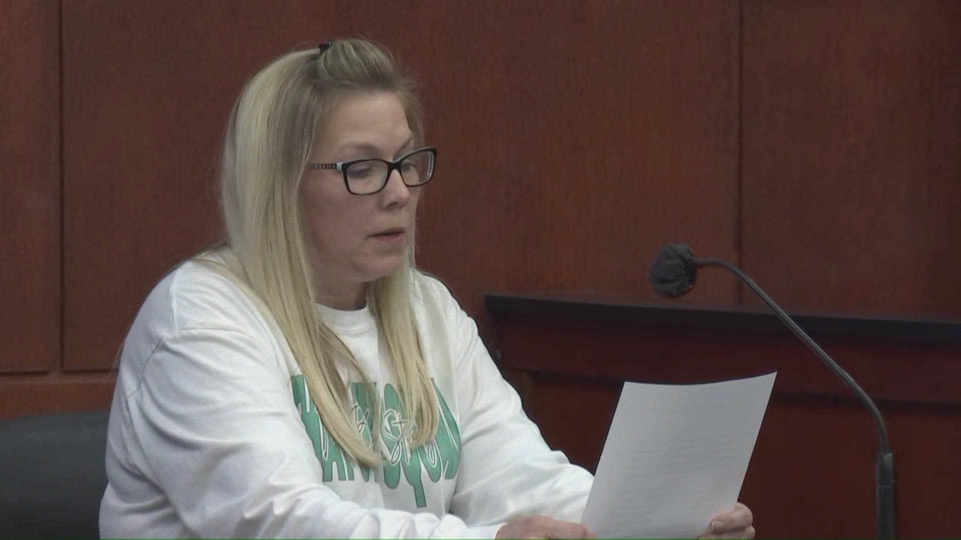 Stacy Bailey emotionally addressed the St. Johns County courtroom and Crystal Smith after her sentencing.