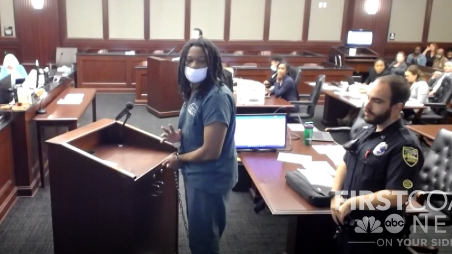 Accused killer Hakeem Robinson, aka Ksoo, appeared in Duval County court Tuesday (July 19, 2022). It was his first time appearing since his father joined the state.