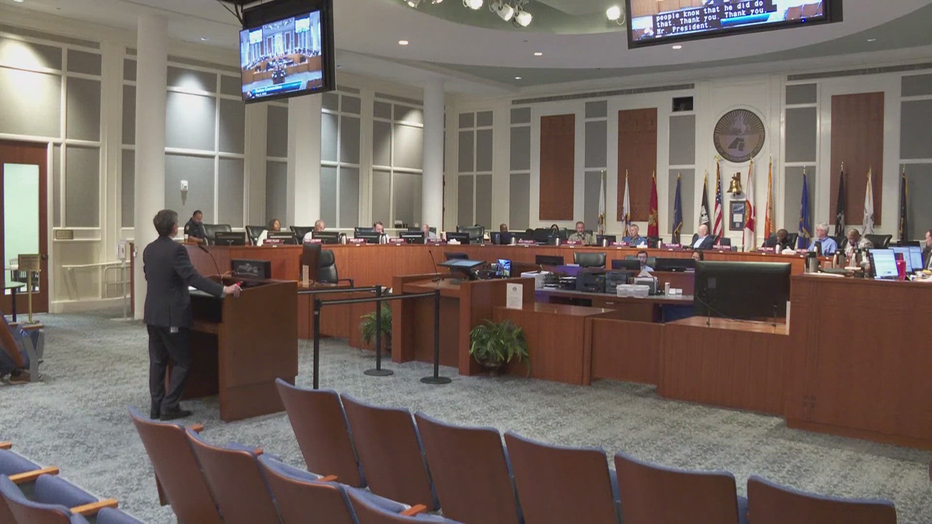 Jacksonville City Councilman Nick Howland claimed Donna Deegan's administration has kept a registry of people who lawfully carry personal firearms into City Hall.
