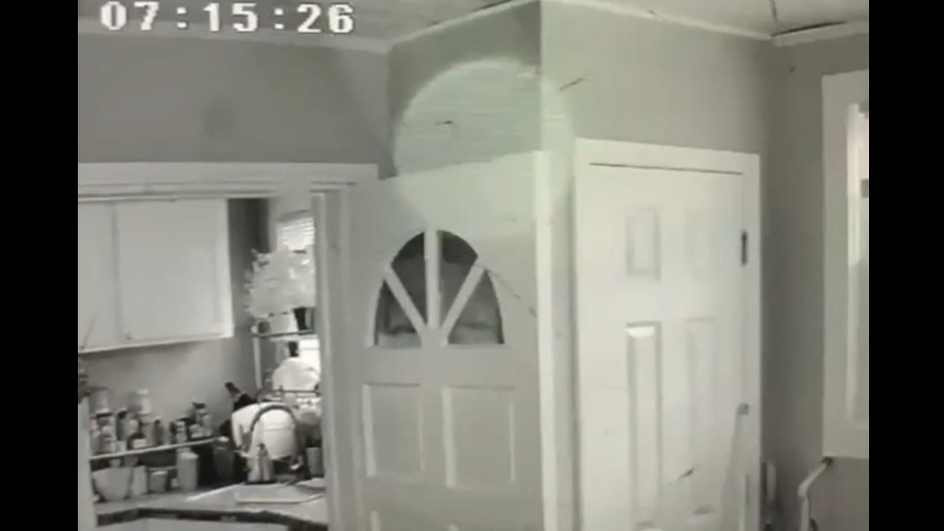 A Jacksonville woman said she installed web cameras in her home because of strange activity. This is what it recorded Monday morning and she can't explain it.