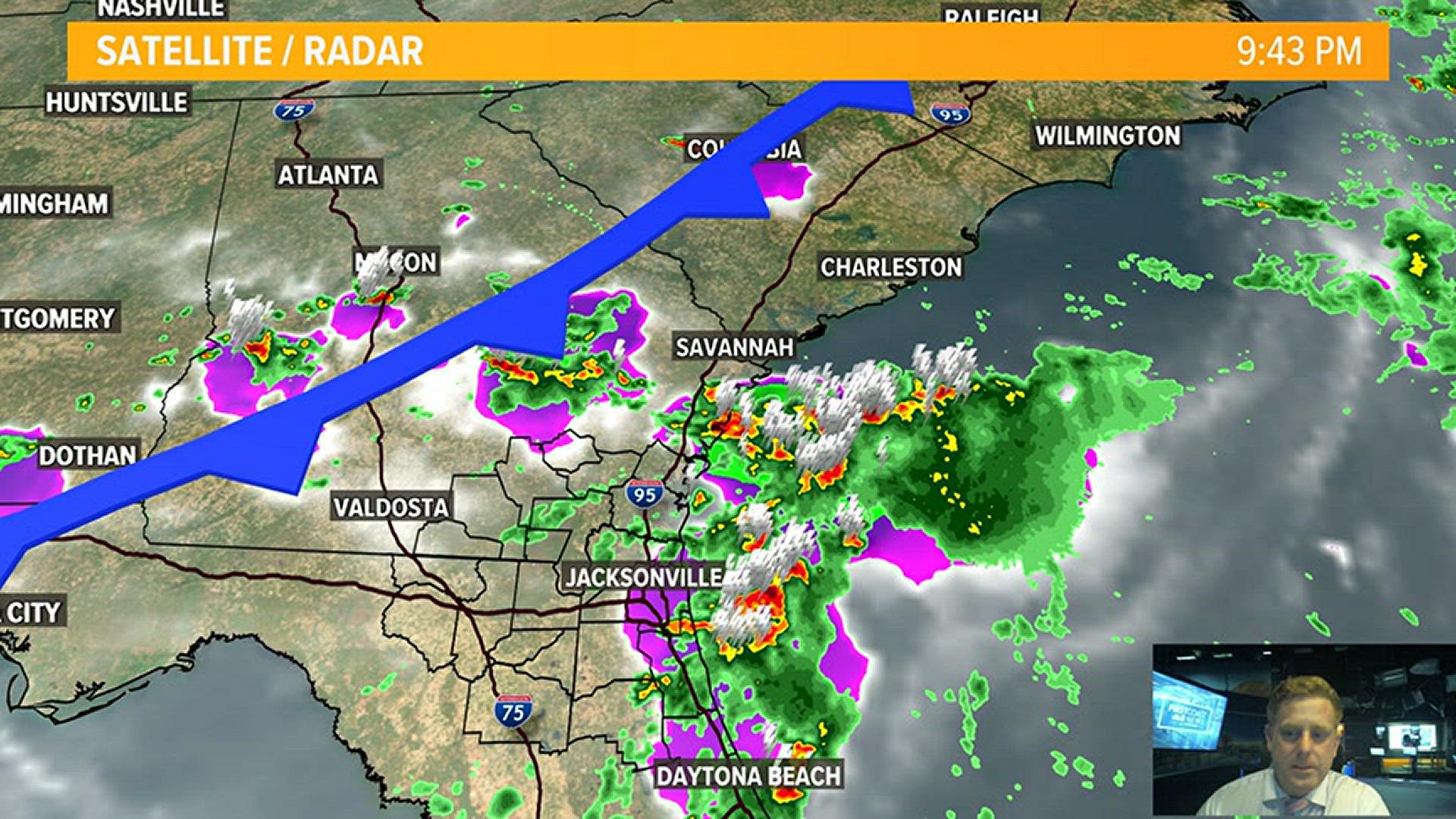 An out-of-season-cool front will drape its way across the First Coast this weekend.