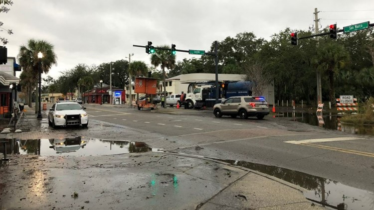 San Marco businesses open dry after Nicole, some roads still closed