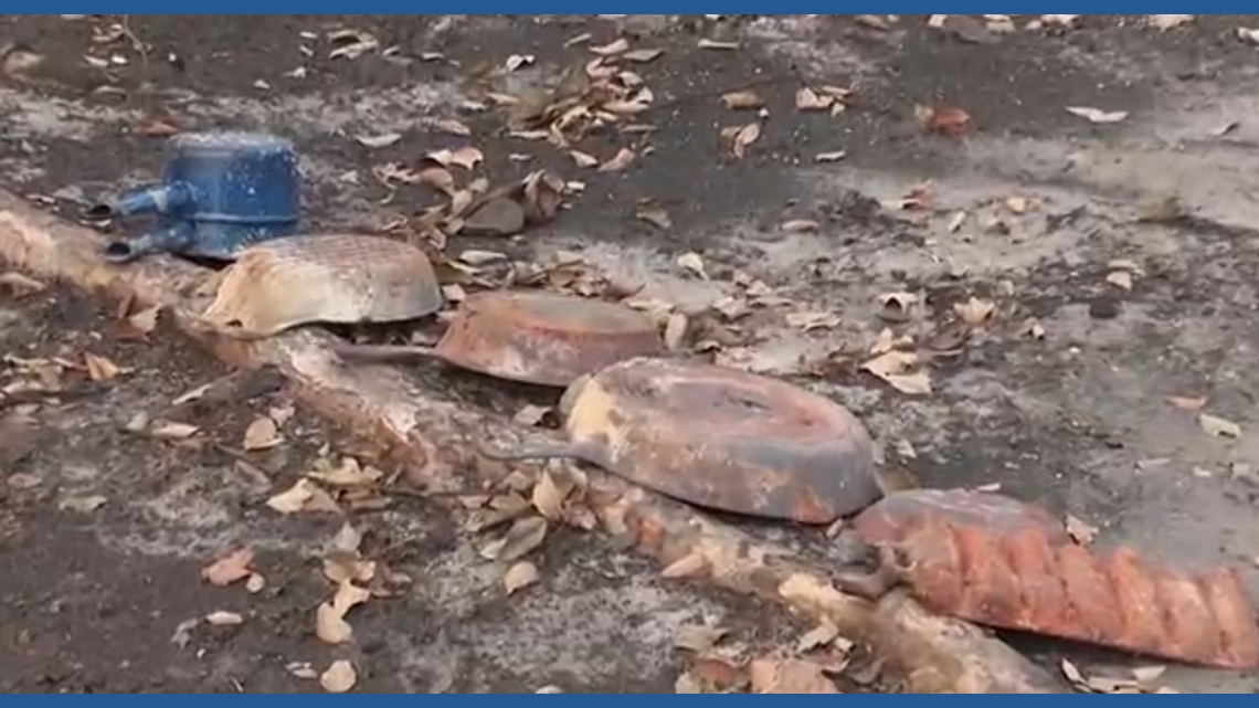 "It's emotional, just coming out and sifting through the ashes to see if anything survived," said Roger Anderson, a h...