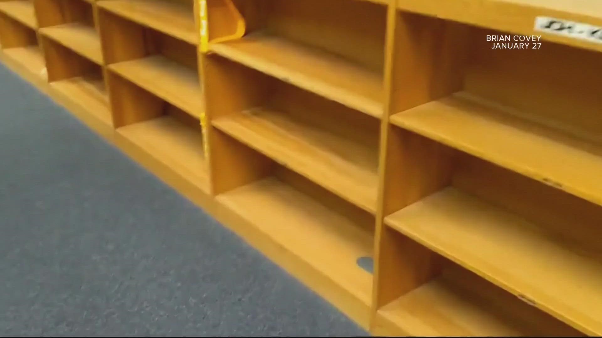 Three weeks after posting a video on Twitter showing rows of empty bookshelves at Mandarin Middle School, Brian Covey says he's been fired.