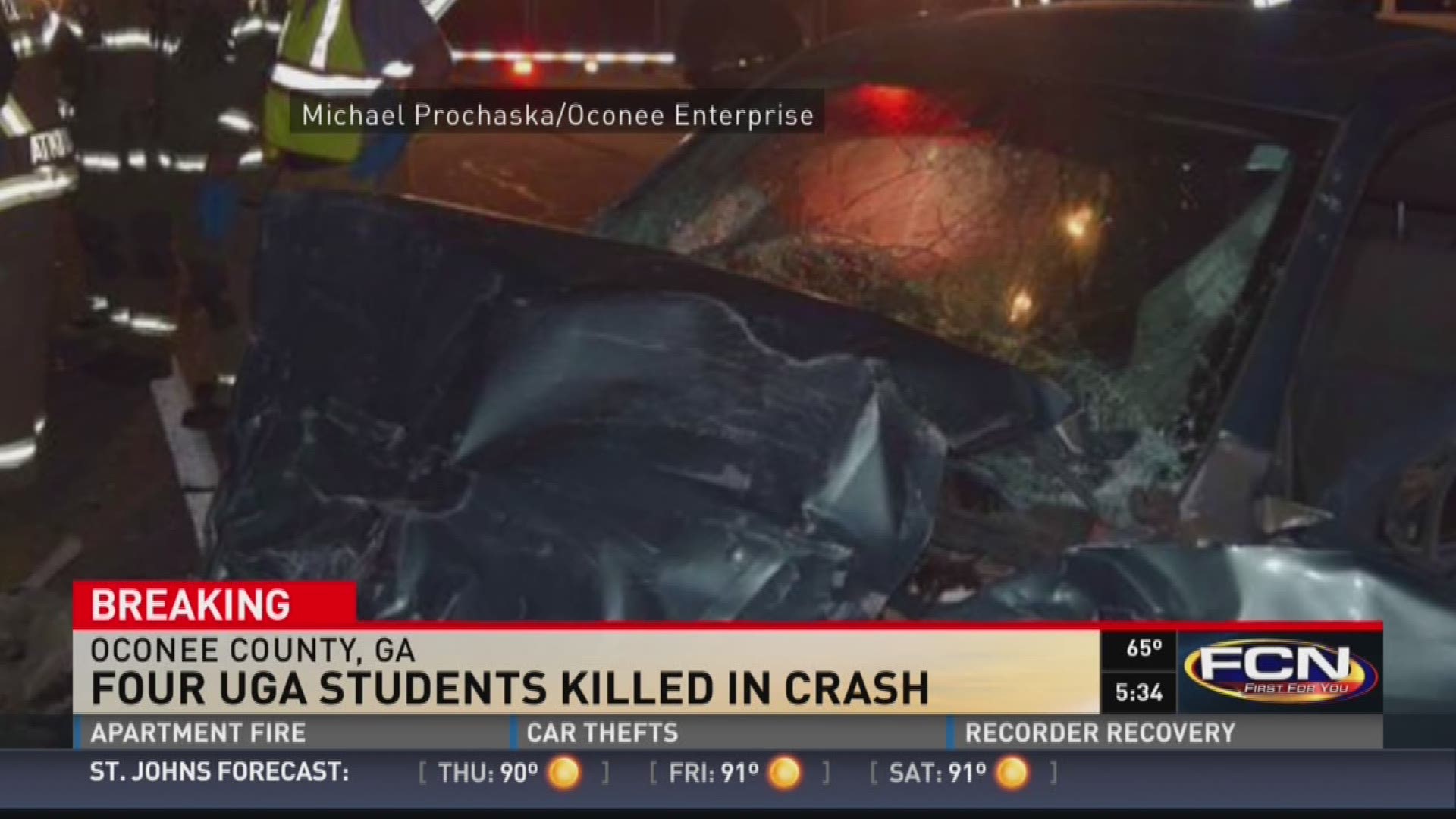 Four UGA students killed in crash