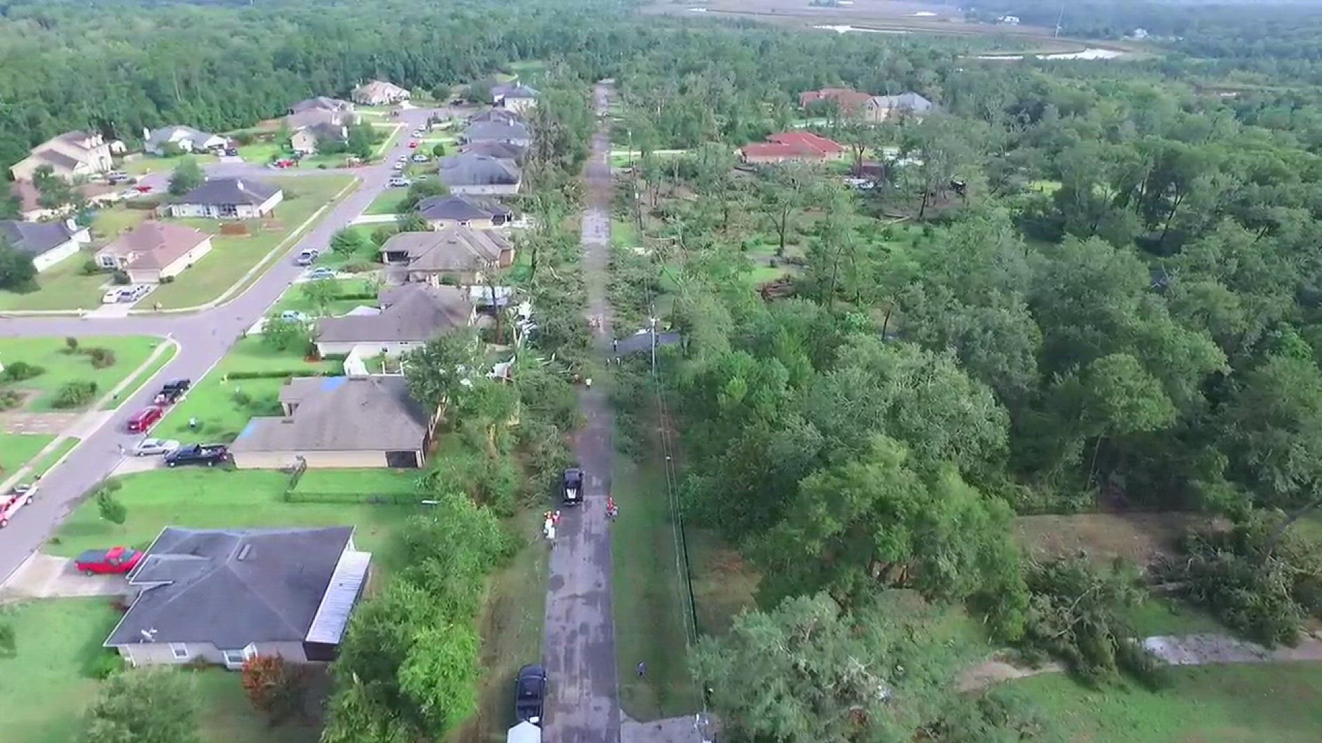 An aerial look at the damage in Nassau County