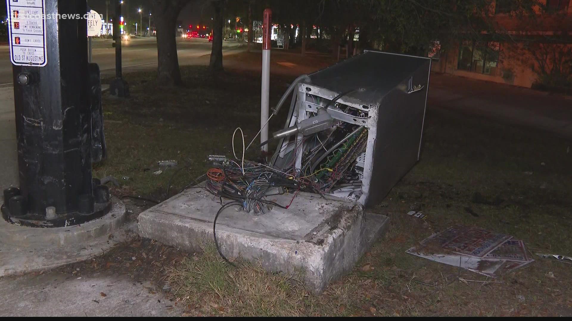 The reported crash happened sometime before 9:20 p.m. in the 9600 block of San Jose Boulevard.