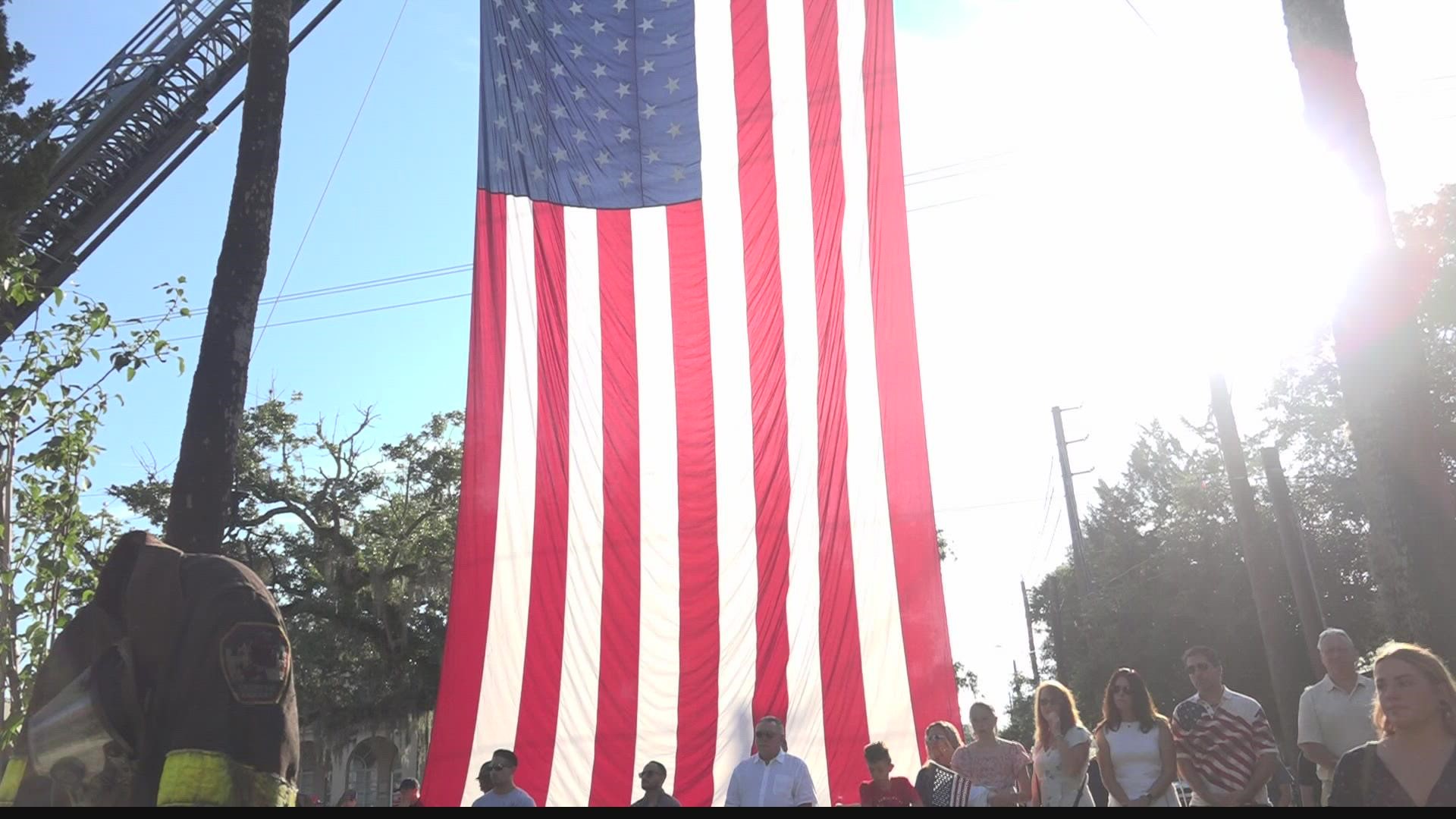 The St. Augustine Fire Department continued its annual tradition of remembering families of survivors and first responders who died in the terrorist attacks on 9/11.