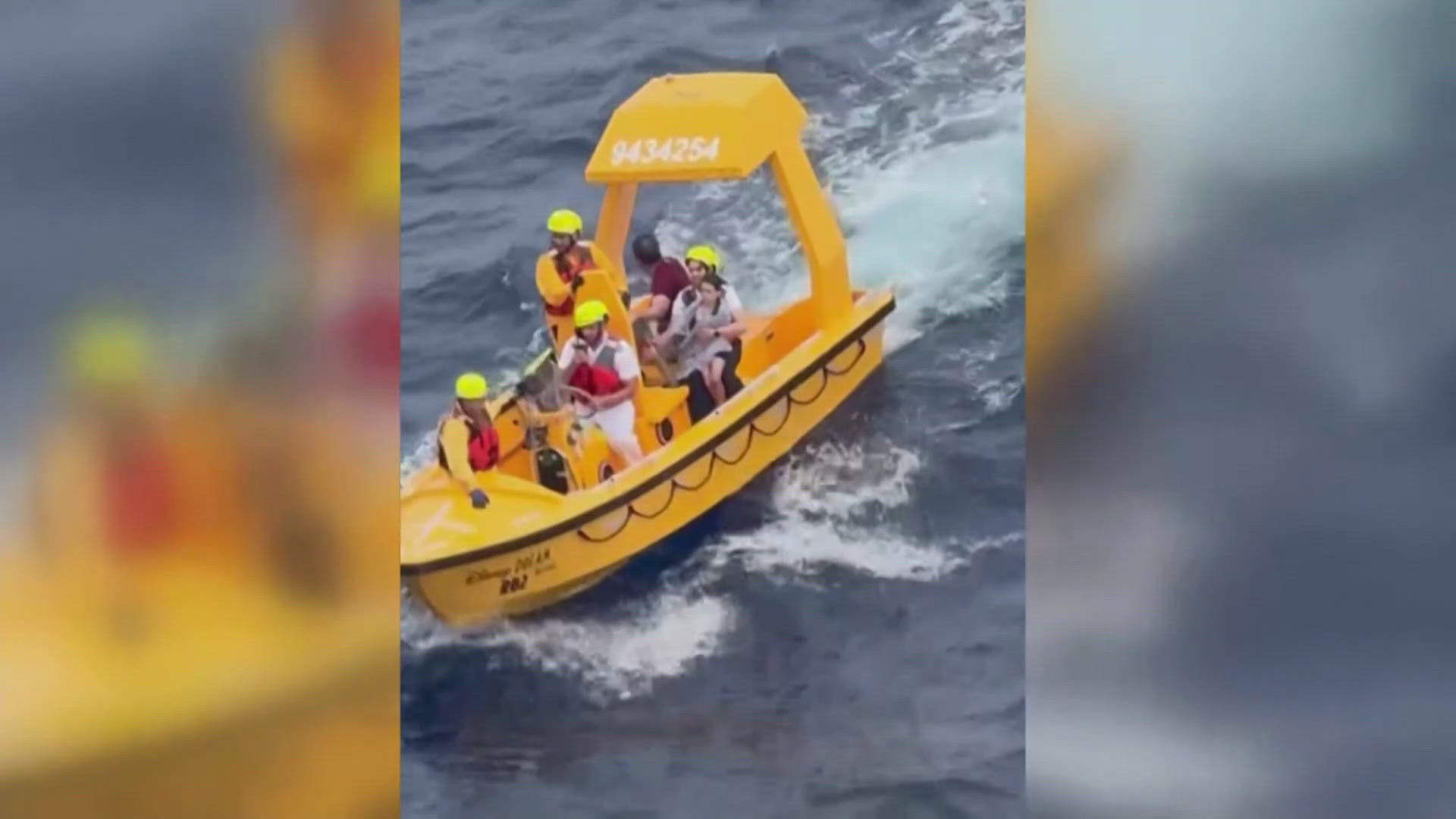 Security footage aligns with statements from the family and cruise staff after a dad jumped into the ocean to save his daughter who fell overboard, authorities said.