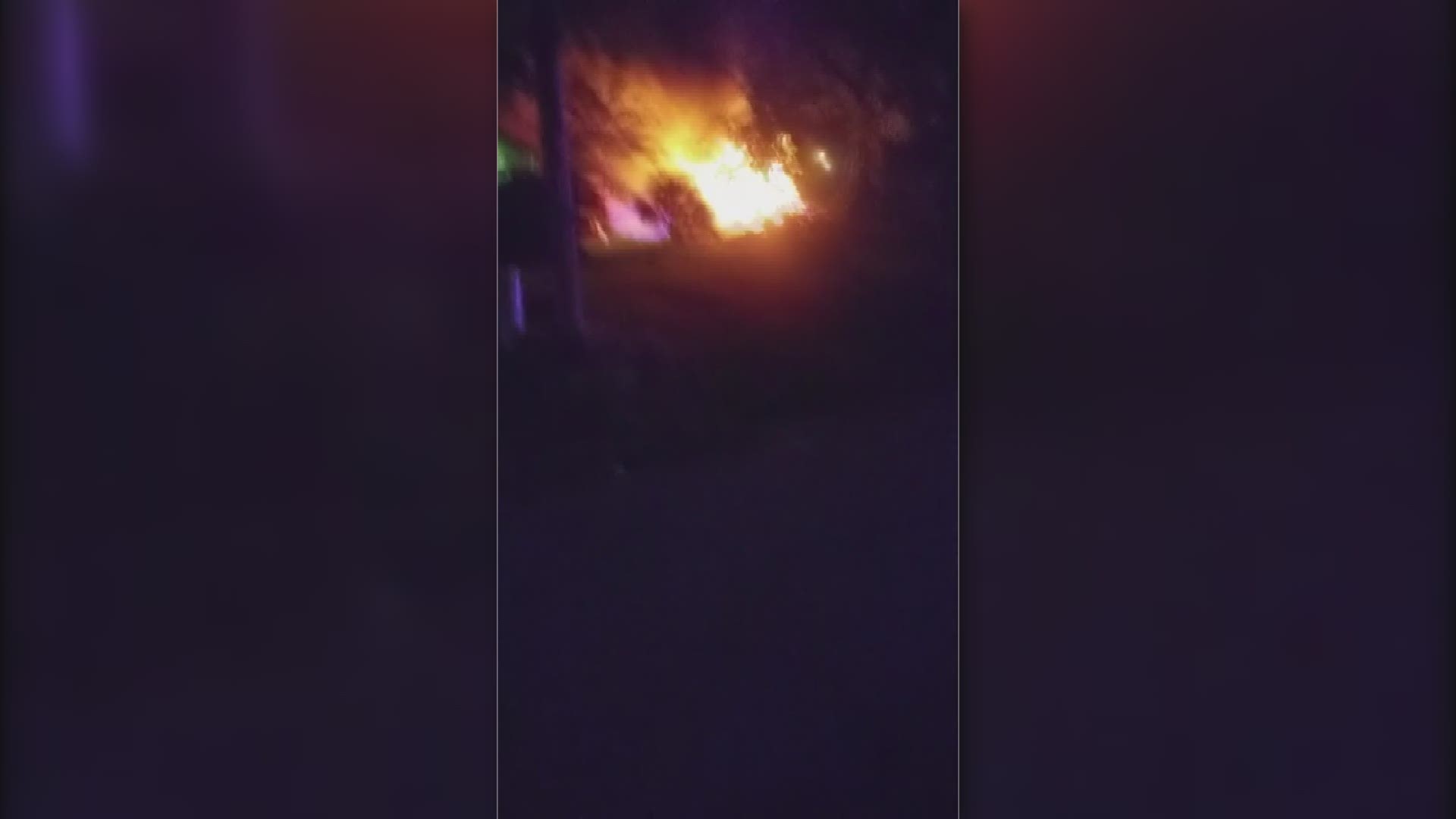 A neighbor recorded this video when he saw a house in flames in the Durkeeville area. Three adults were in the home at the time, one was transported to a local hospital with life-threatening injuries.