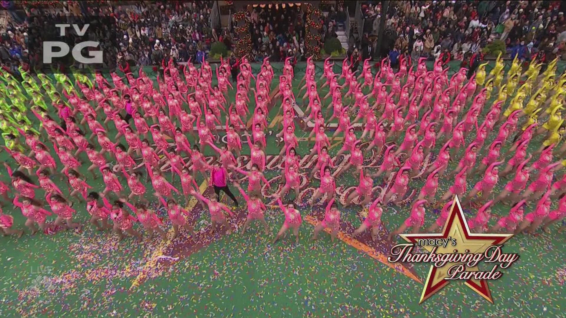 Dancers from Jill Stanford Reeves’ Dance Center in Brunswick perform in the Macy’s Thanksgiving Day Parade.