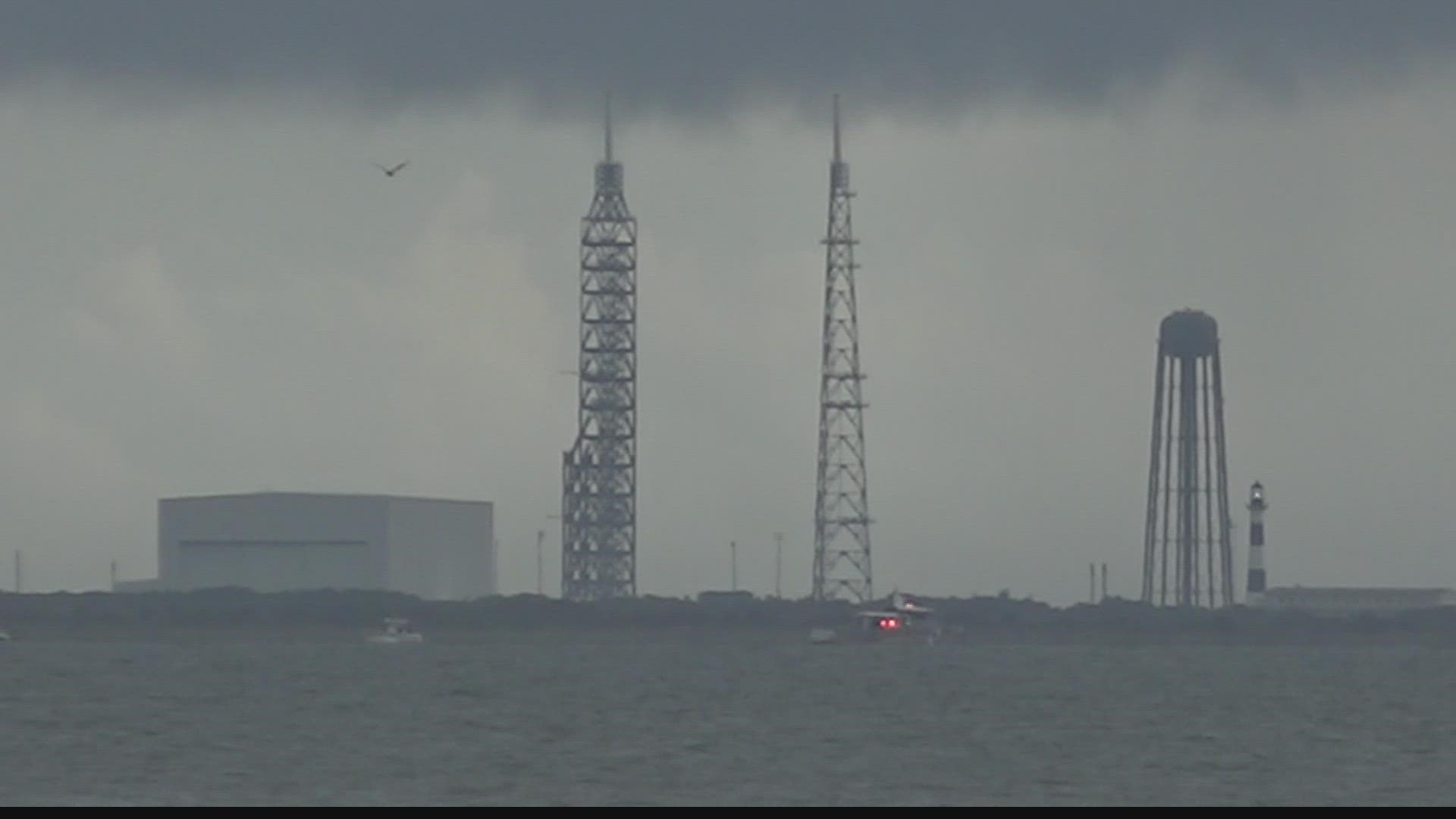 Spectators came from as far as across the pond and as early as 3:30 a.m. to watch the Artemis I launch, which is now postponed.