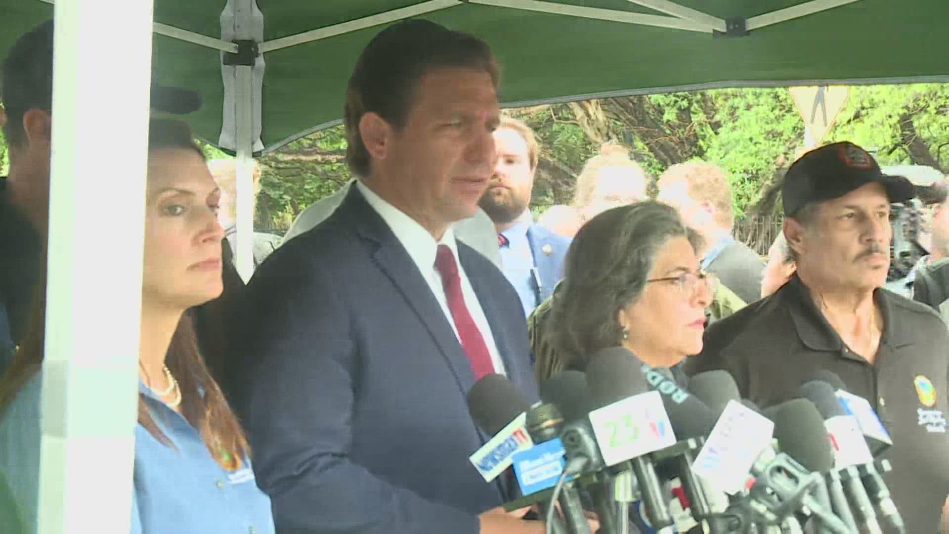 "The TV doesn't do it justice, it is really really traumatic to see the collapse of a massive structure like that," said DeSantis.