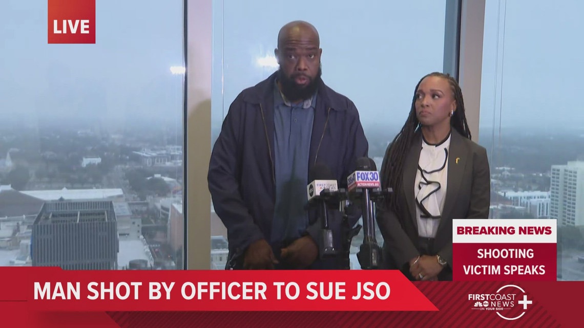 FULL PRESS CONFERENCE: Man shot with own gun during traffic stop search ...