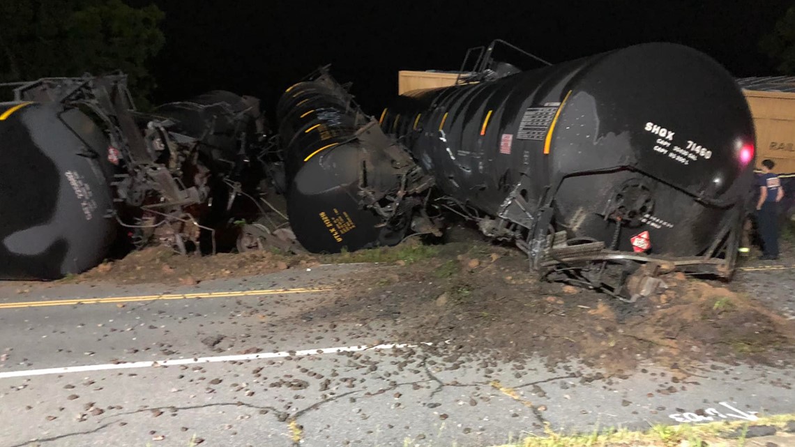 Freight train derailed in Ware County