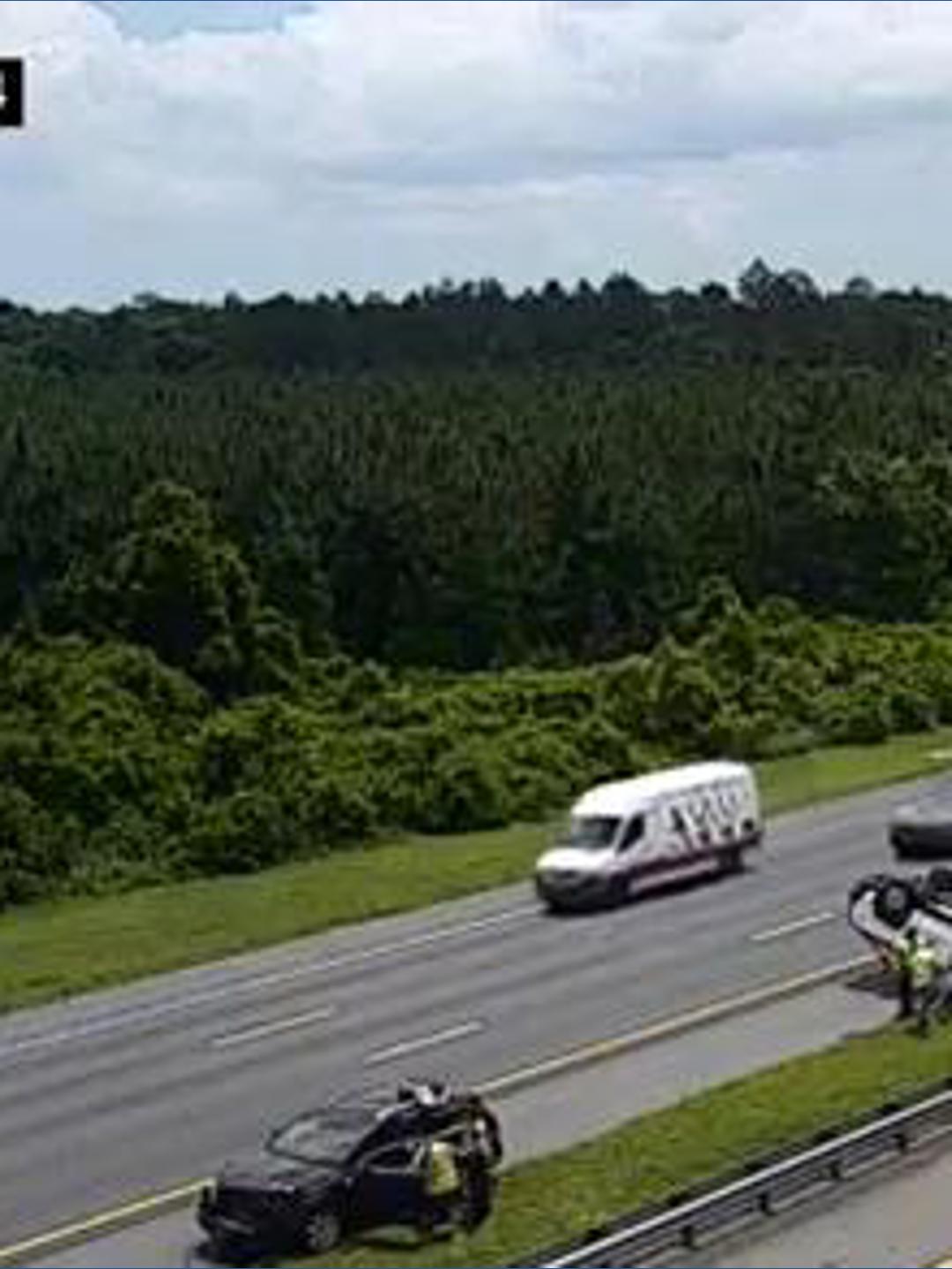 Car flips on I-95 in St. Johns County, two people taken to hospital ...