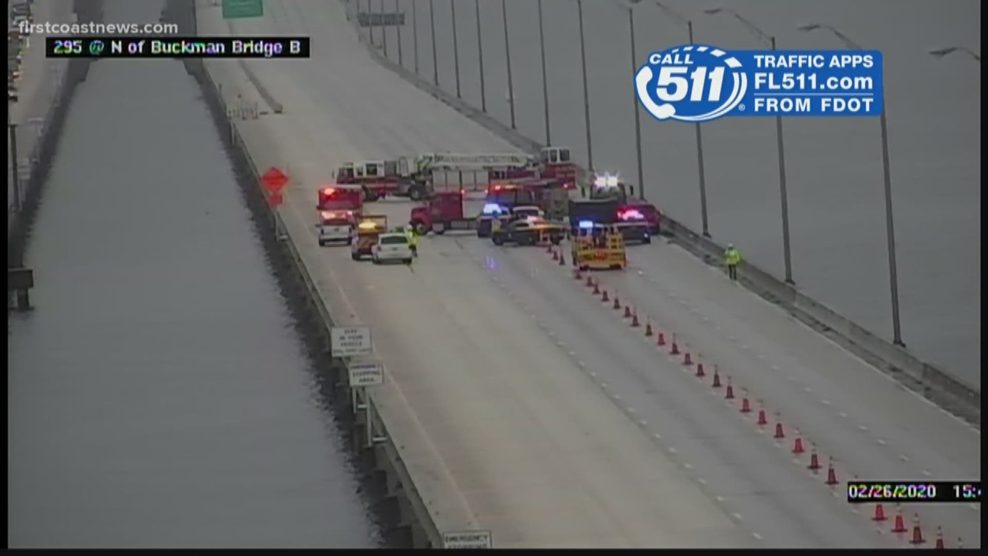 Two people were killed following a crash on the Buckman Bridge Wednesday, according to the Florida Highway Patrol.