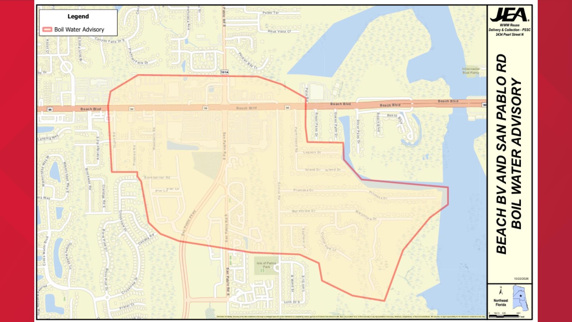 Boil Water Advisory in place for parts of San Pablo Road after water main break