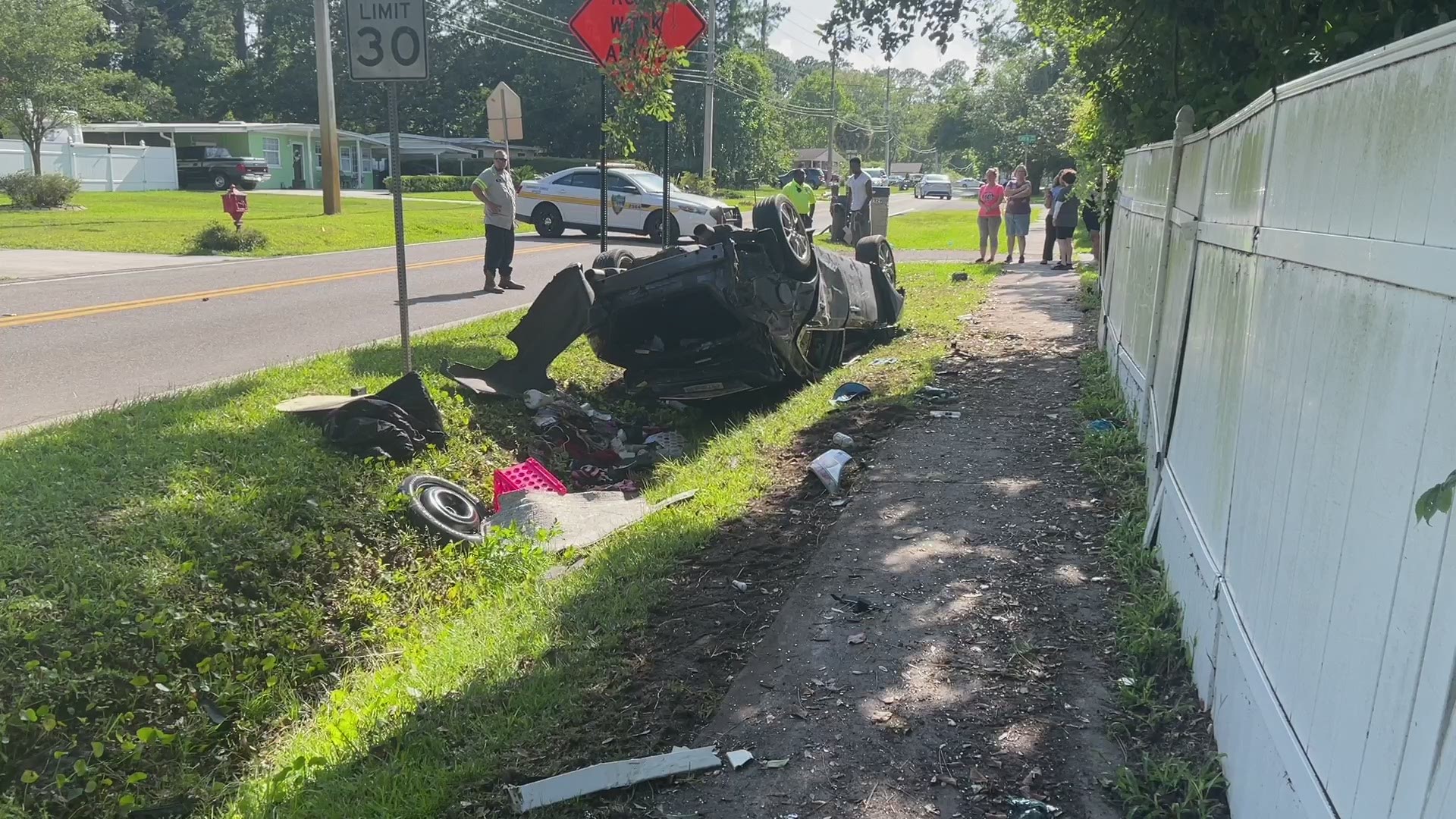 The crash happened in the 7100 block of Wiley Road, according to the Jacksonville Fire and Rescue Department.